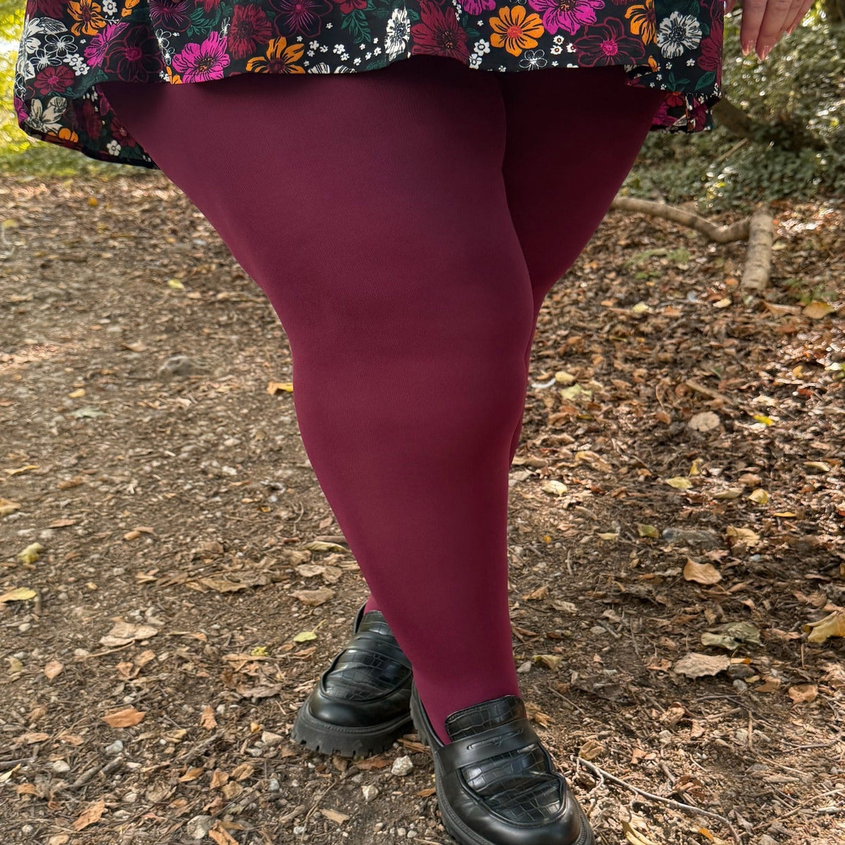 120 Den Strumpfhose in Cherry