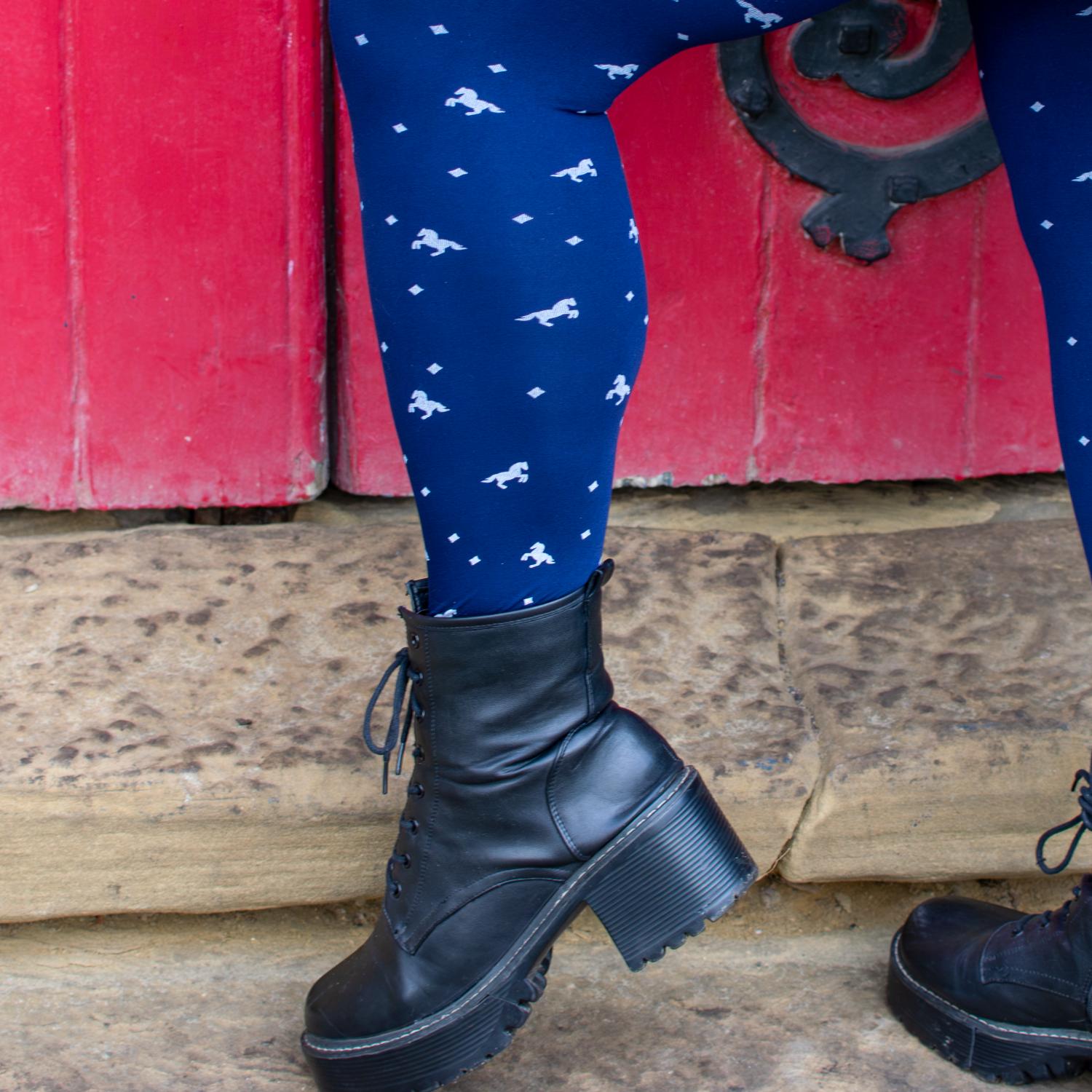Blickdichte Strumpfhose - Dinky Horses