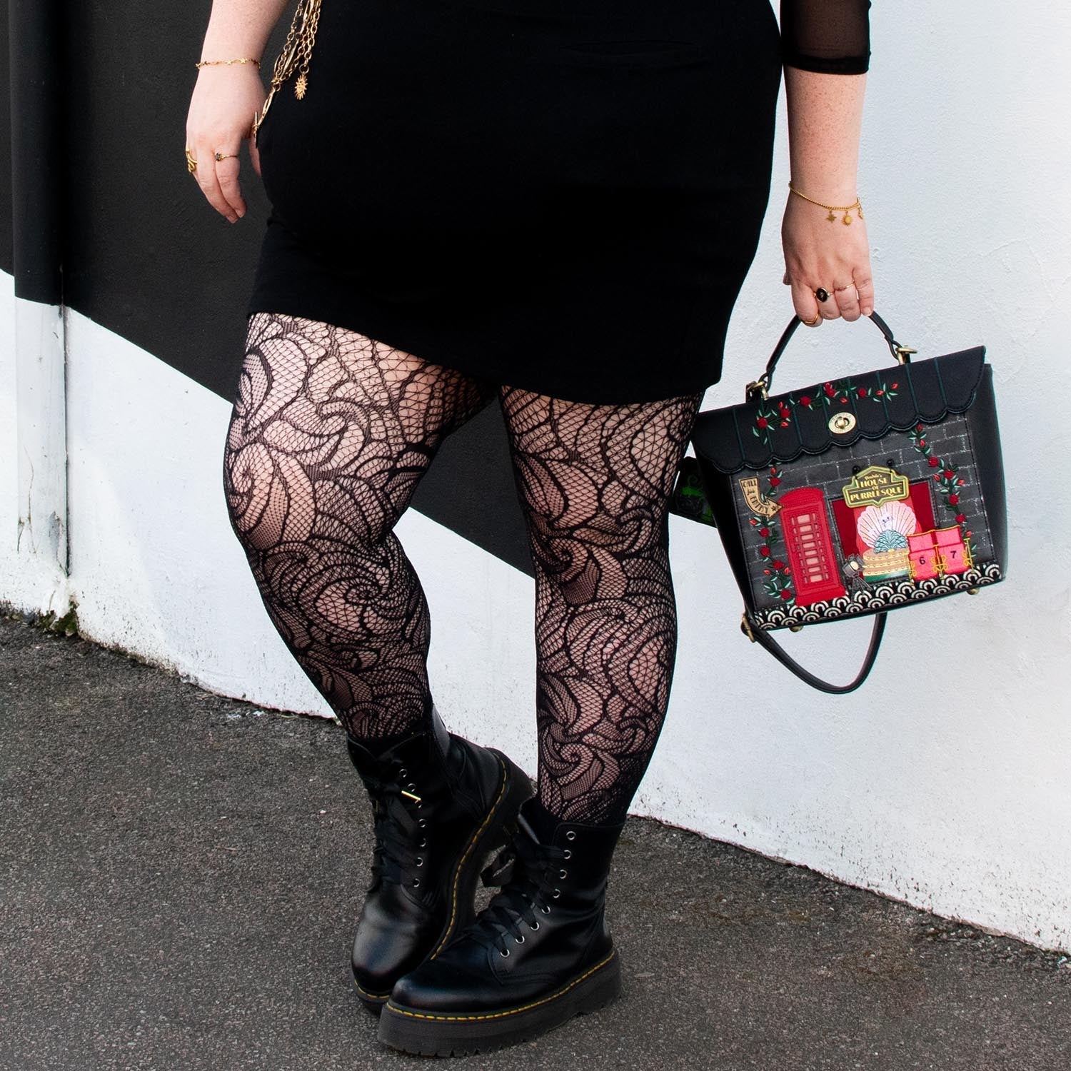 Thighs The Limit Fishnetz Timewarp - Schwarz