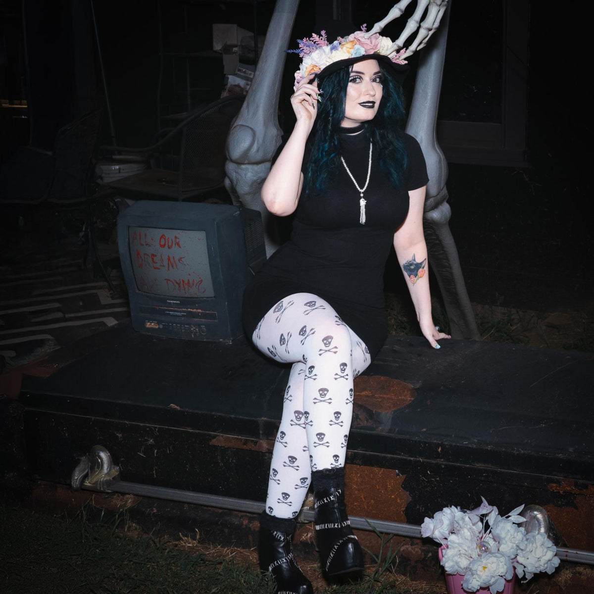 Skullz Strumpfhosen - Snow White