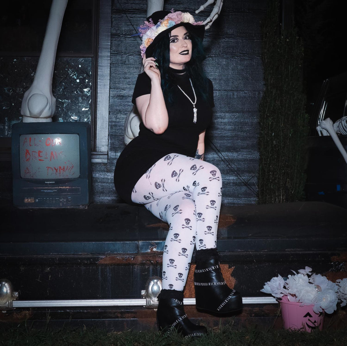 Skullz Strumpfhosen - Snow White