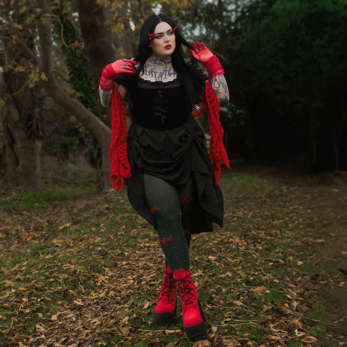 Weihnachts-Strumpfhose - Woodland Magick