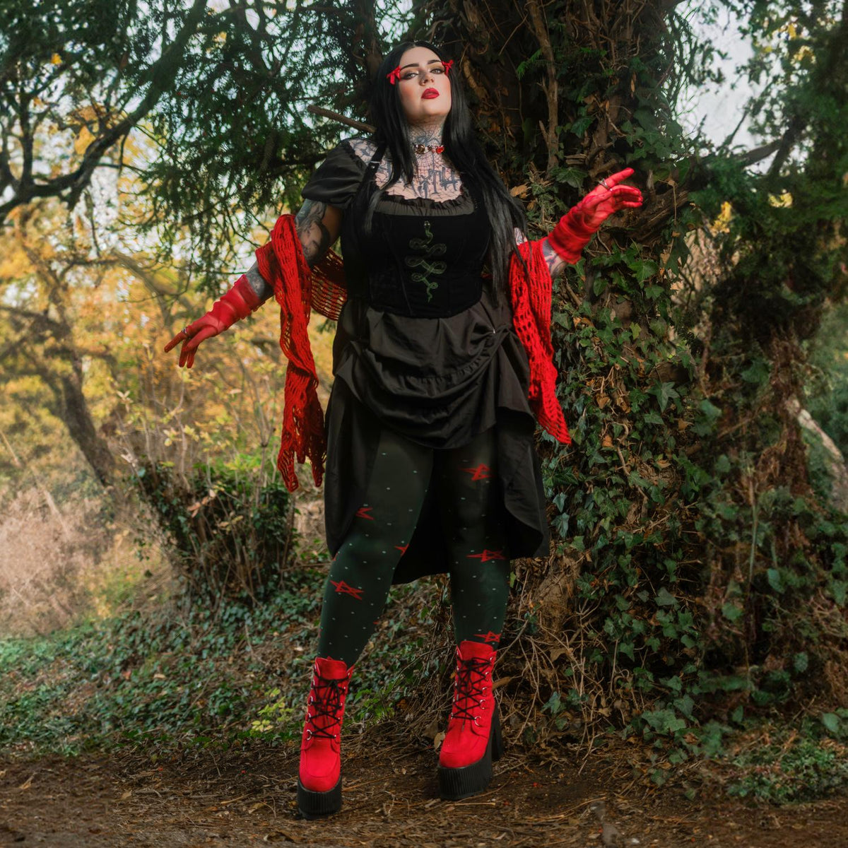 Weihnachts-Strumpfhose - Woodland Magick