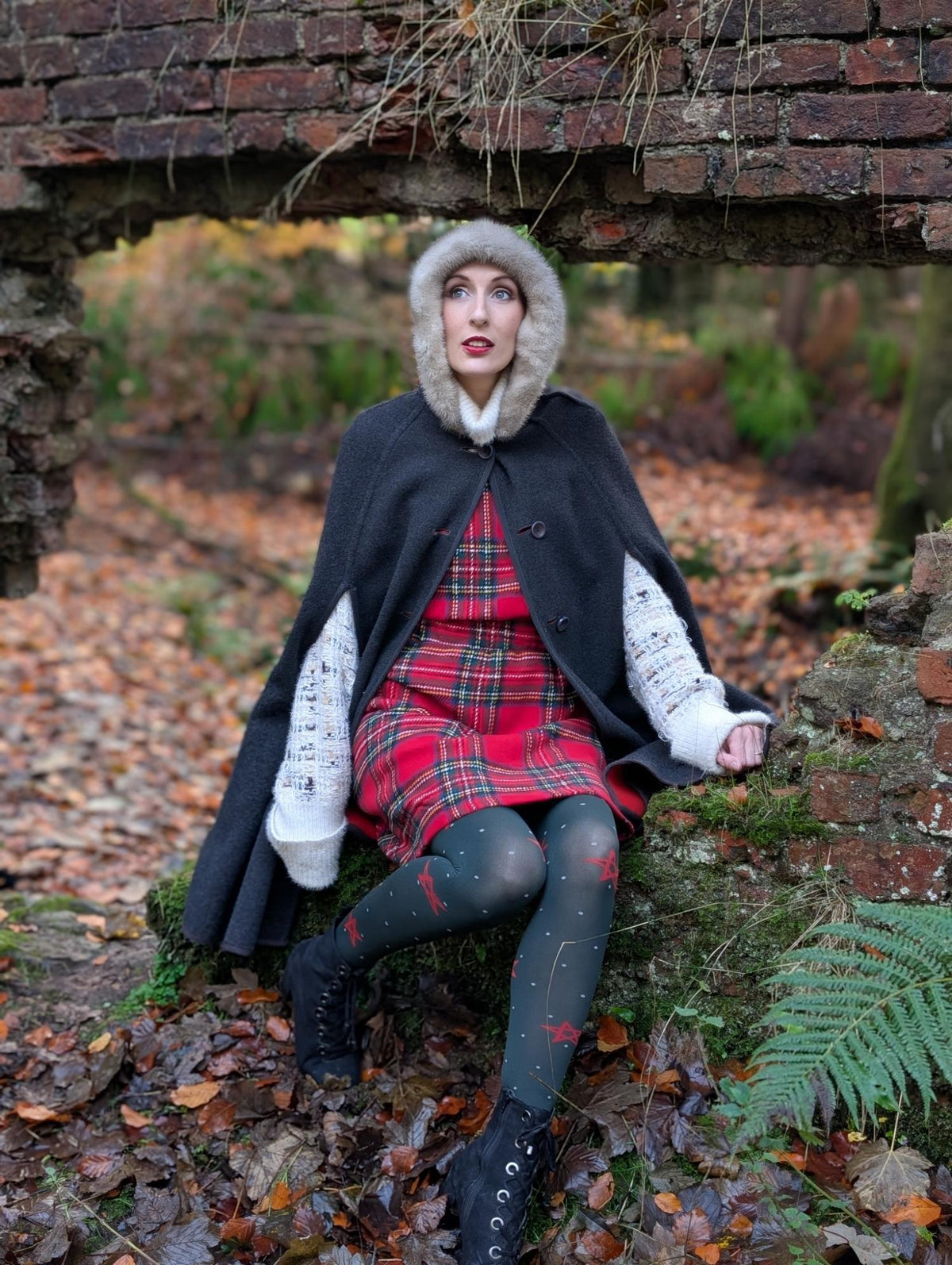Weihnachts-Strumpfhose - Woodland Magick