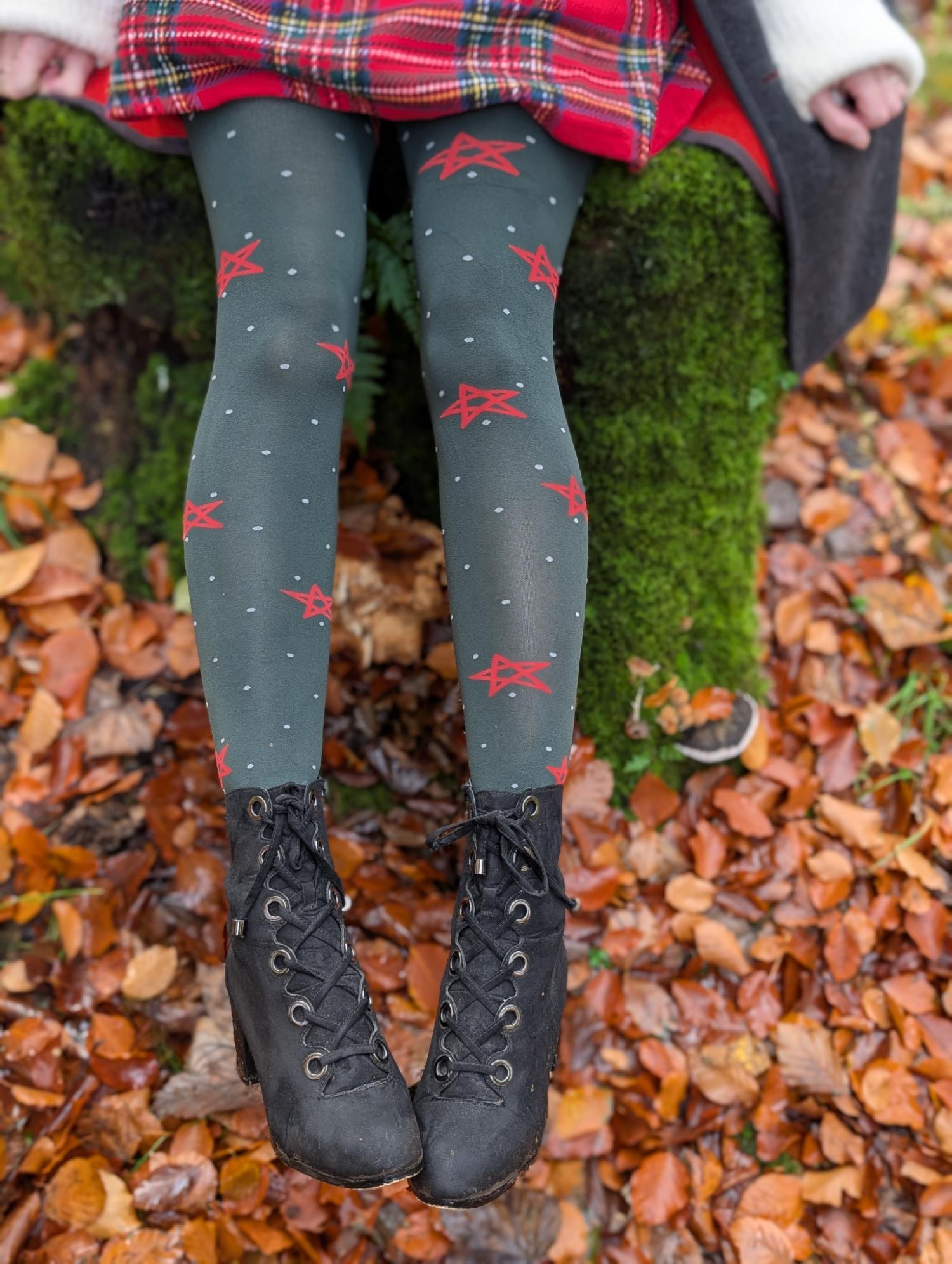 Weihnachts-Strumpfhose - Woodland Magick