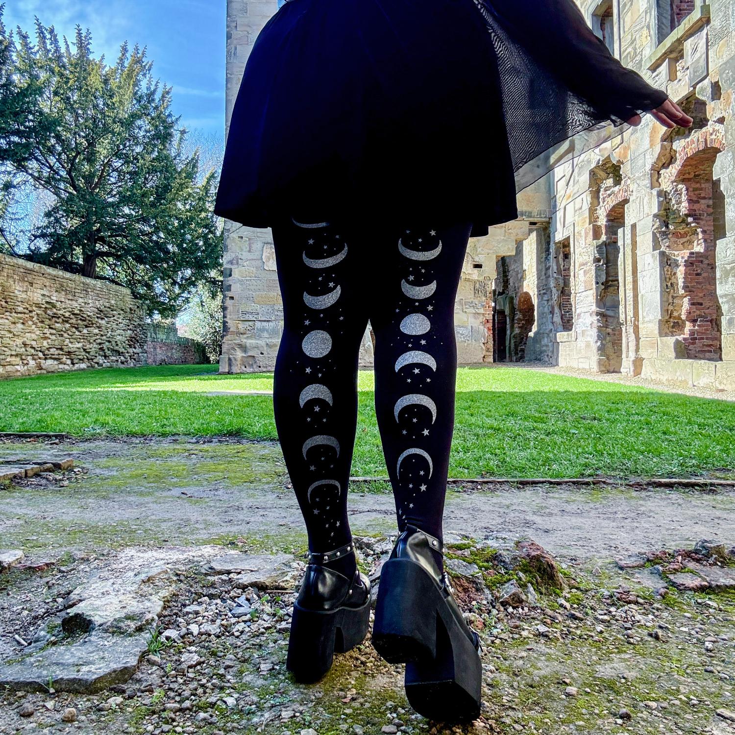 80 Den Blickdichte Strumpfhose - Moon Phases