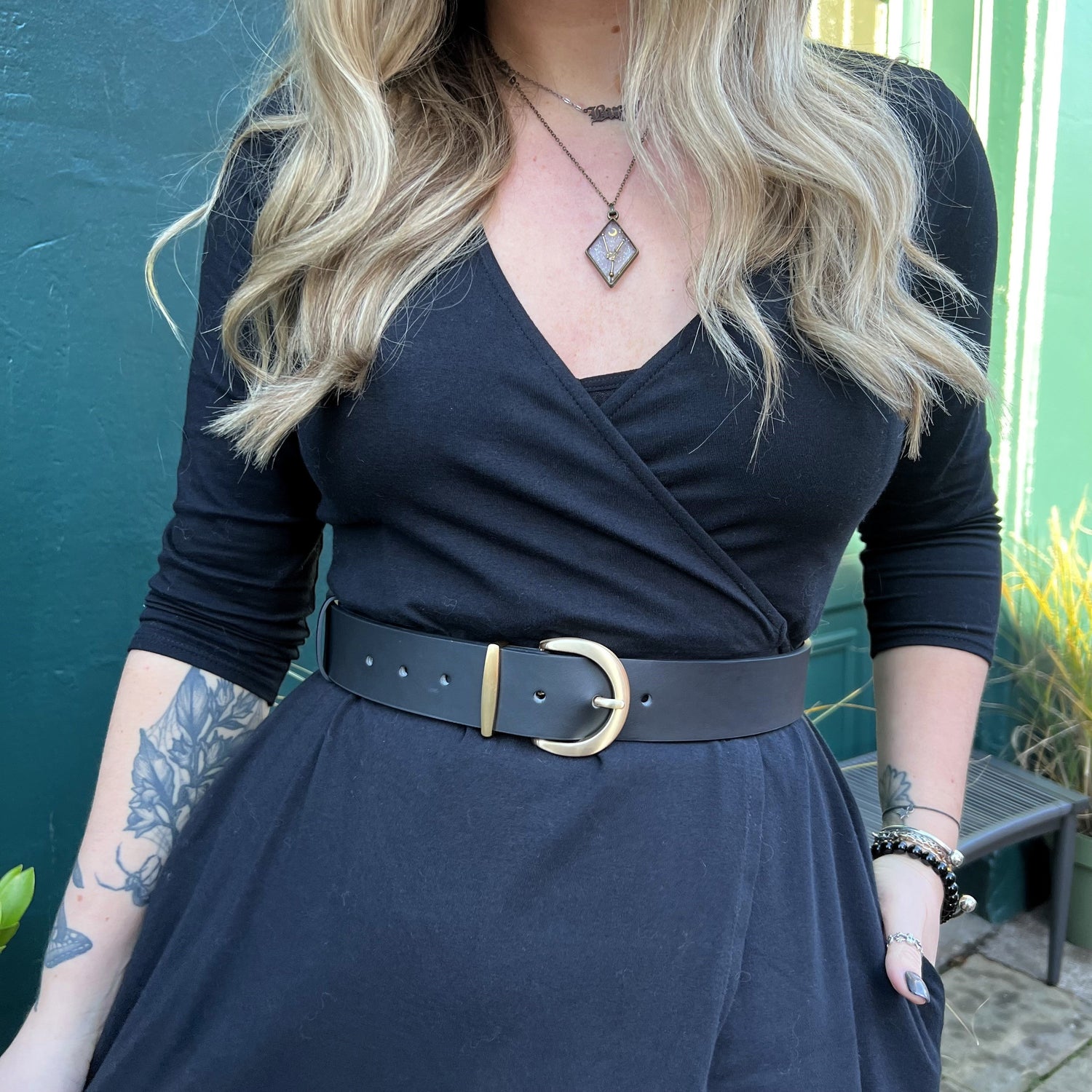 Taillengürtel aus veganem Leder - Gold