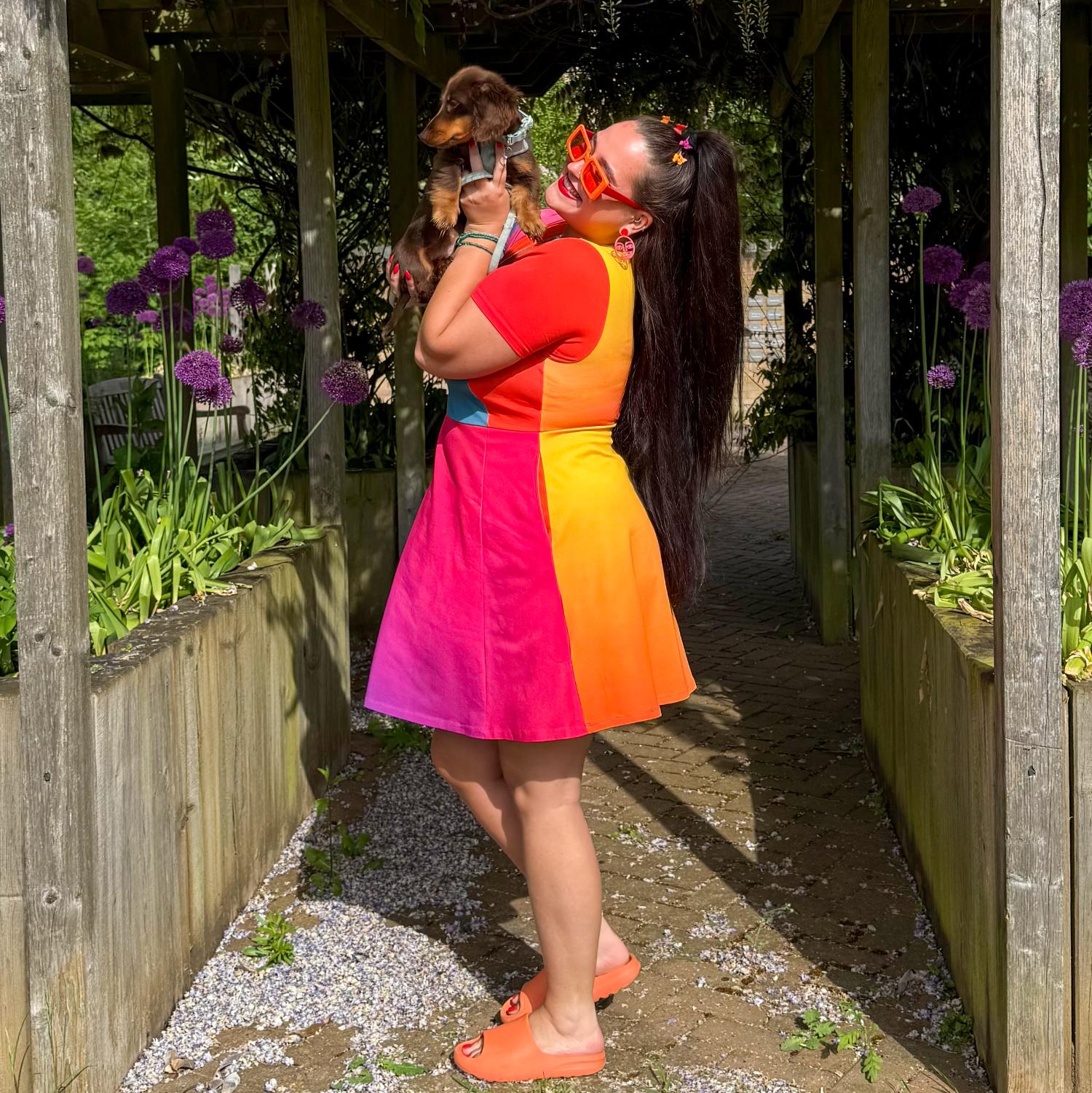 A-Linien-Minikleid „Vanessa“ – Rainbow