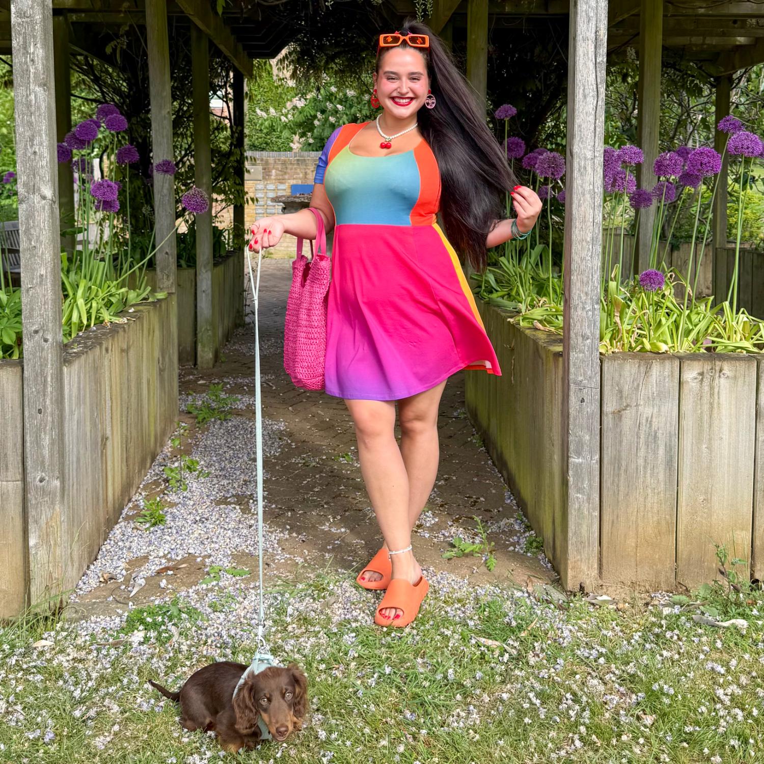 A-Linien-Minikleid „Vanessa“ – Rainbow