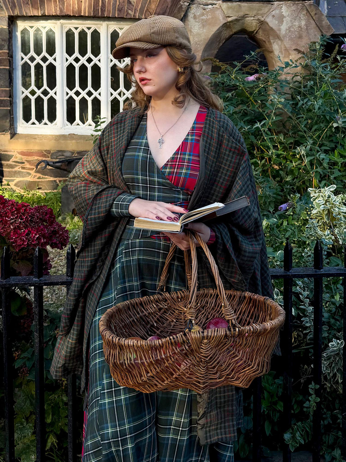 Jura Duo Plaid Wickeltop - Red / Green
