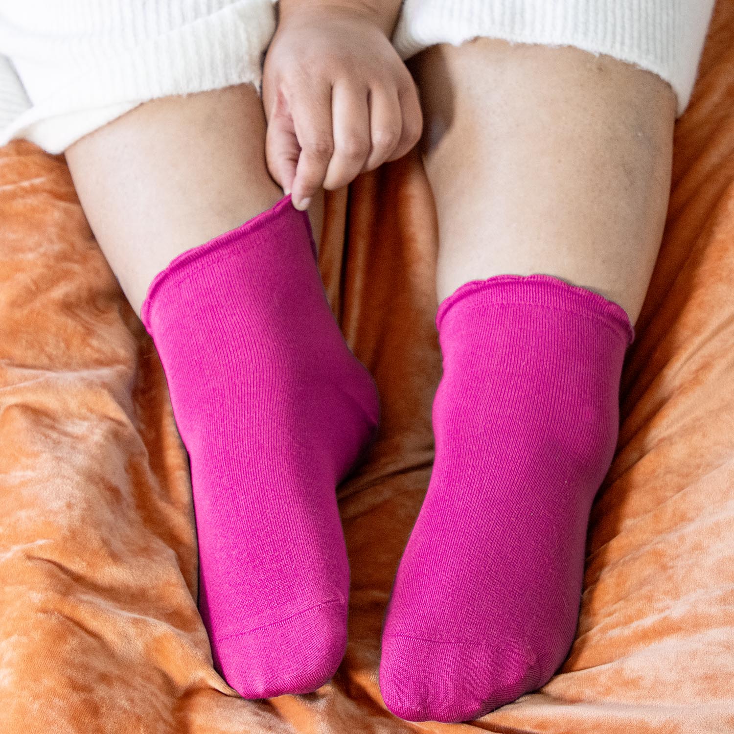 Ultimative Bambus-Knöchelsocken - Hibiscus