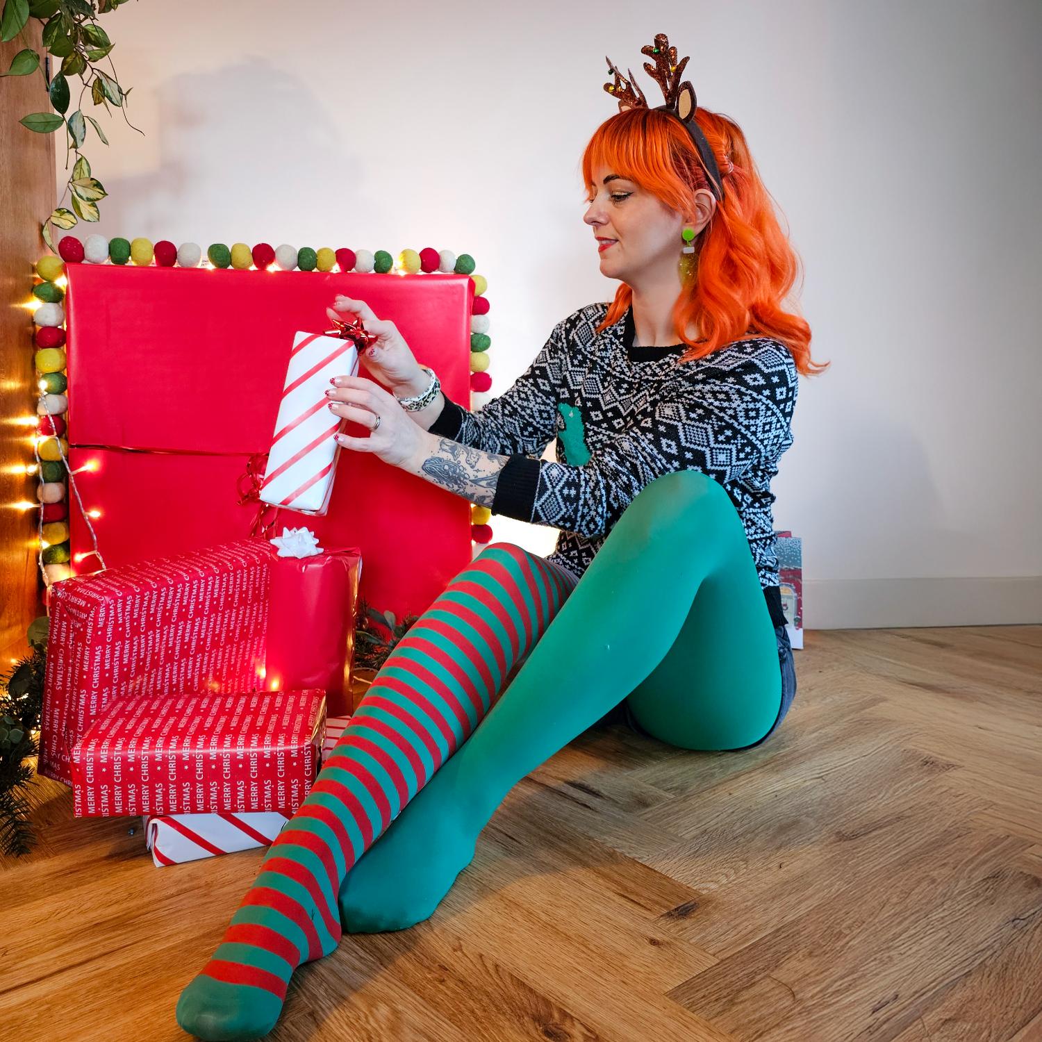 Weihnachts-Strumpfhose - Duo Elf