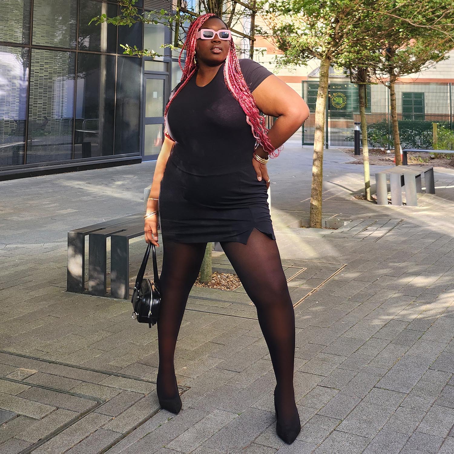 50 Den Halbblickdichte Halo Strumpfhose – Liquorice