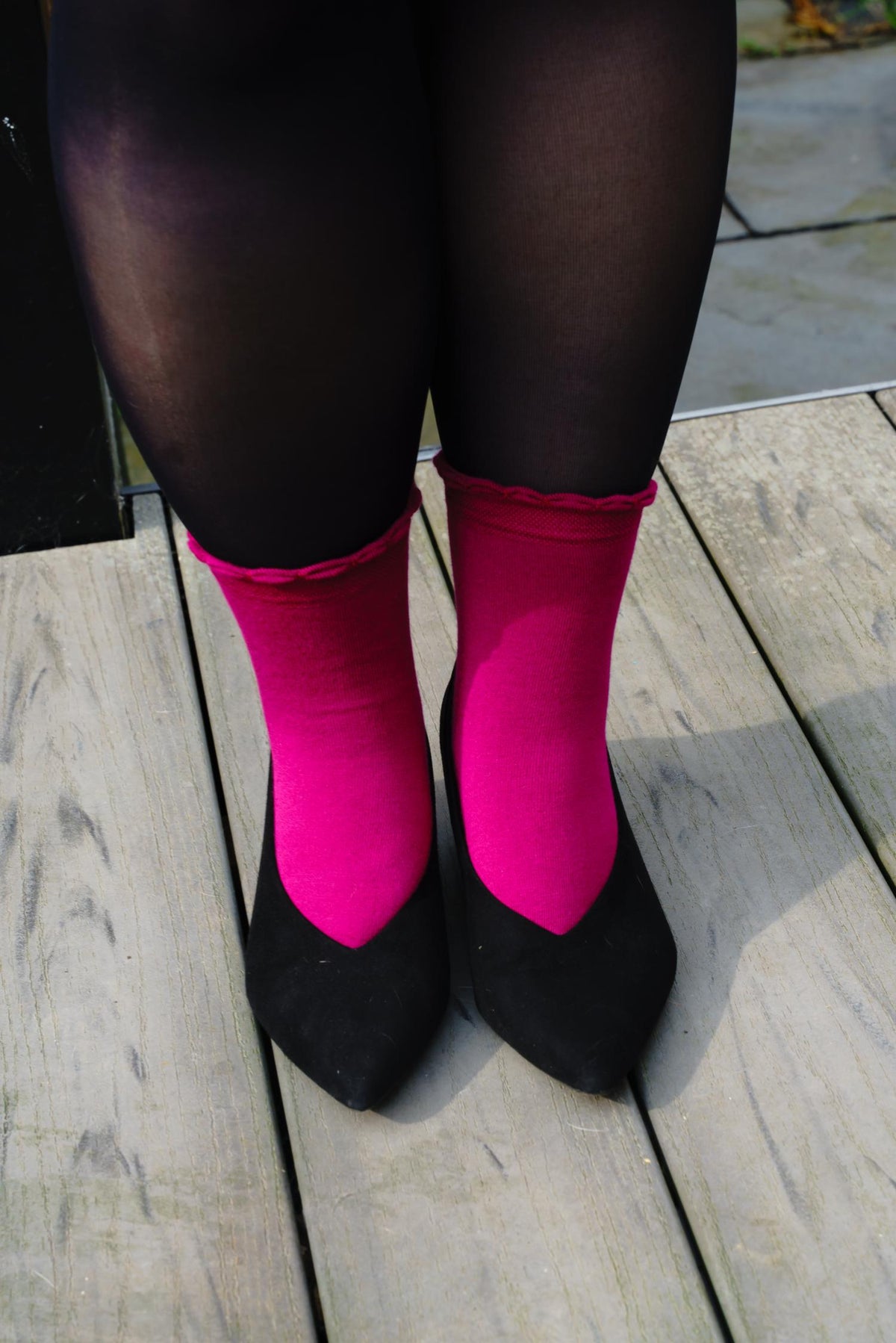 Ultimative Bambus-Knöchelsocken - Hibiscus