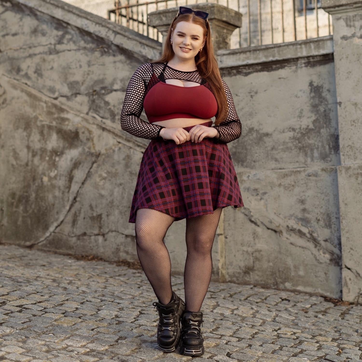 Netz-Top - Alanis - Weinrot