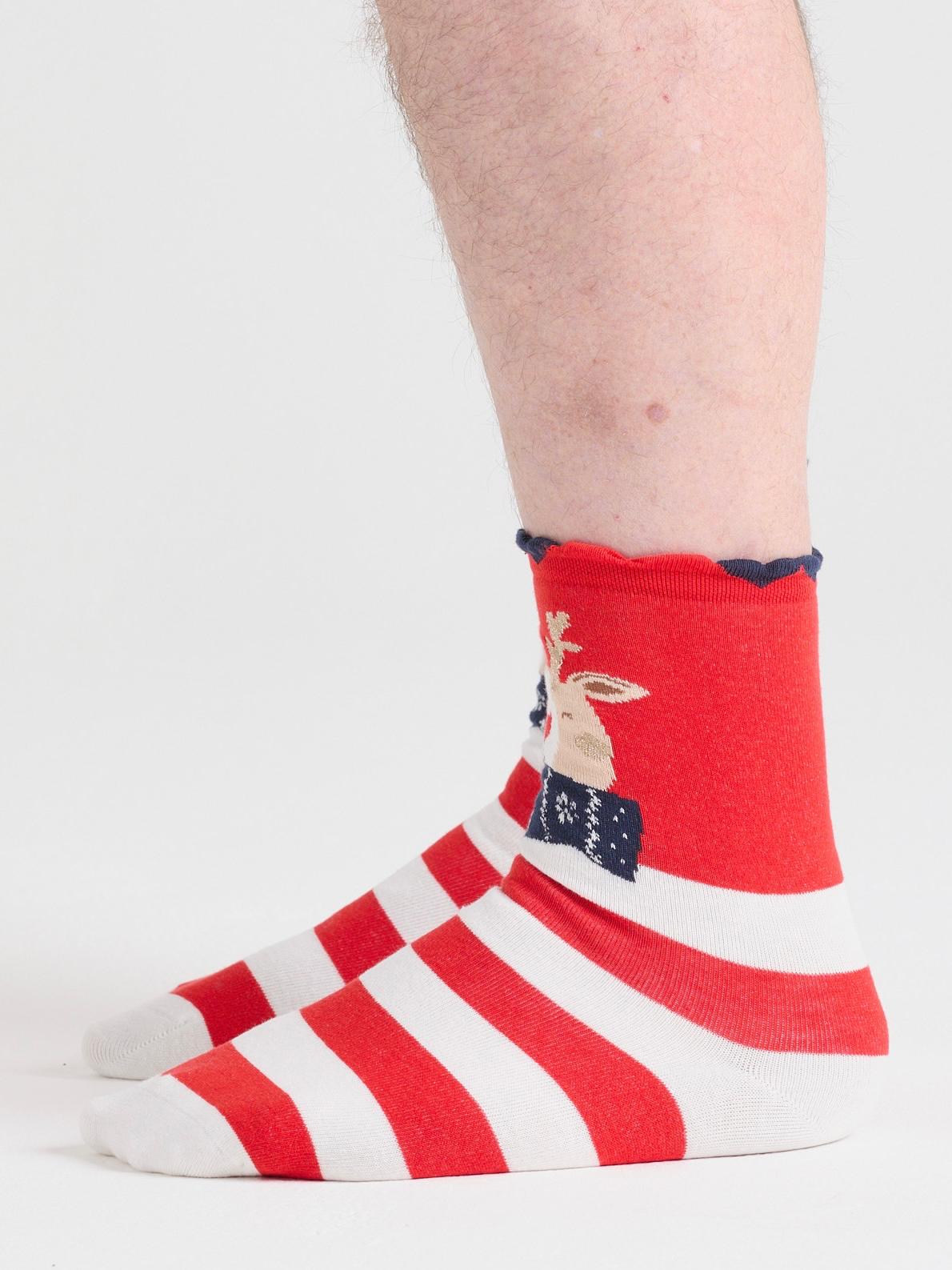 Baumwoll-Sneaker-Socken - Rentier