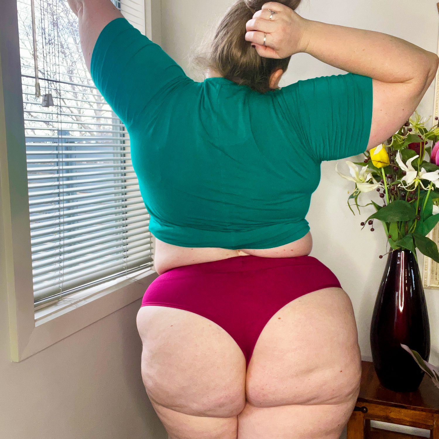 Ekologisk bomull Cheeky High Leg Briefs - Hallonpaj