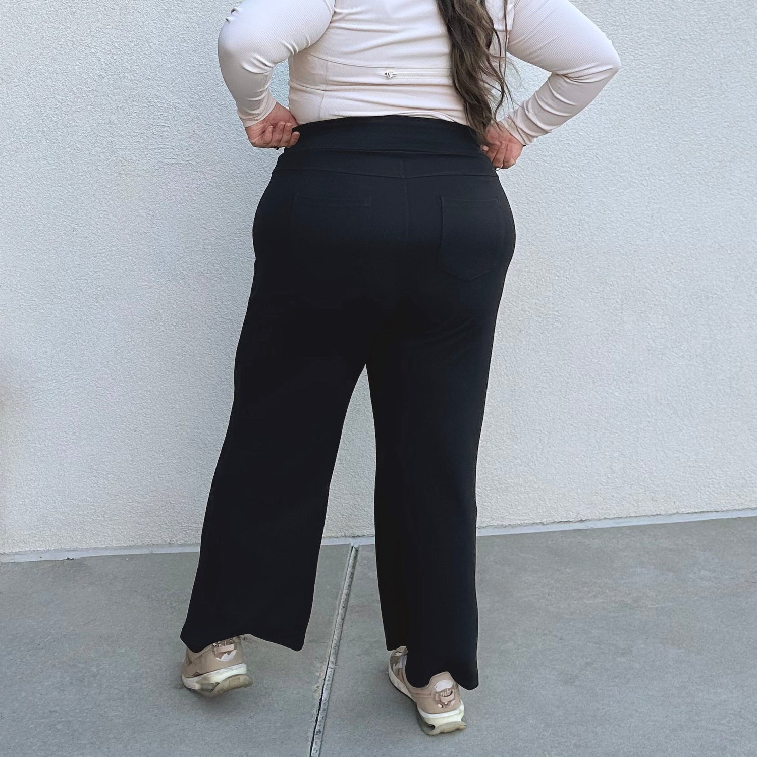 Leggings mit weitem Bein - Schwarz