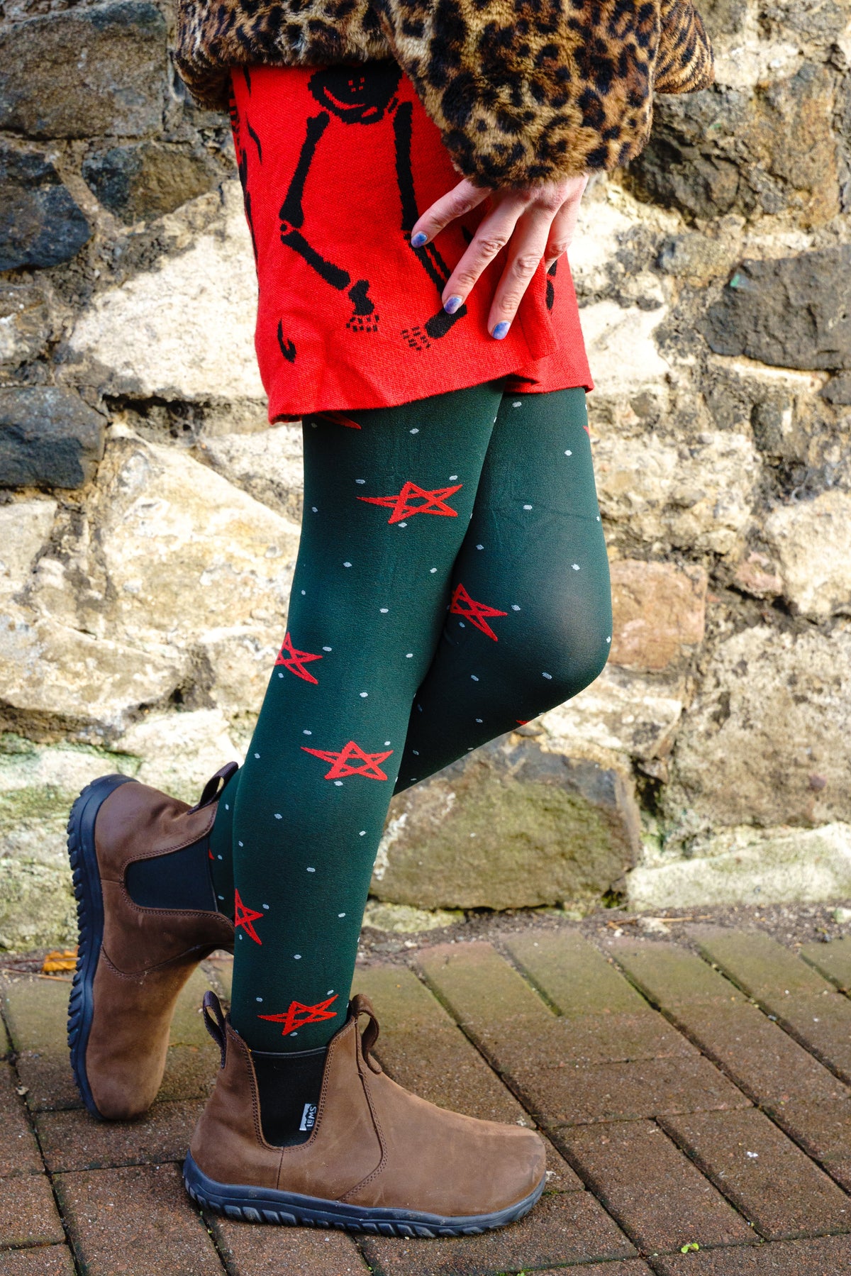 Weihnachts-Strumpfhose - Woodland Magick