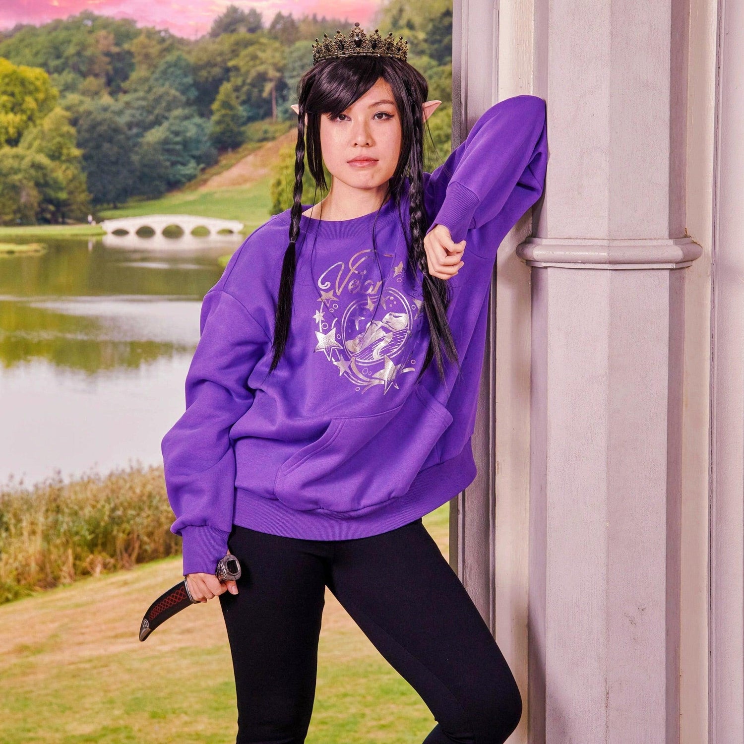 Bio-Baumwolle ACOTAR Sweatshirt mit Rundhalsausschnitt - Velaris