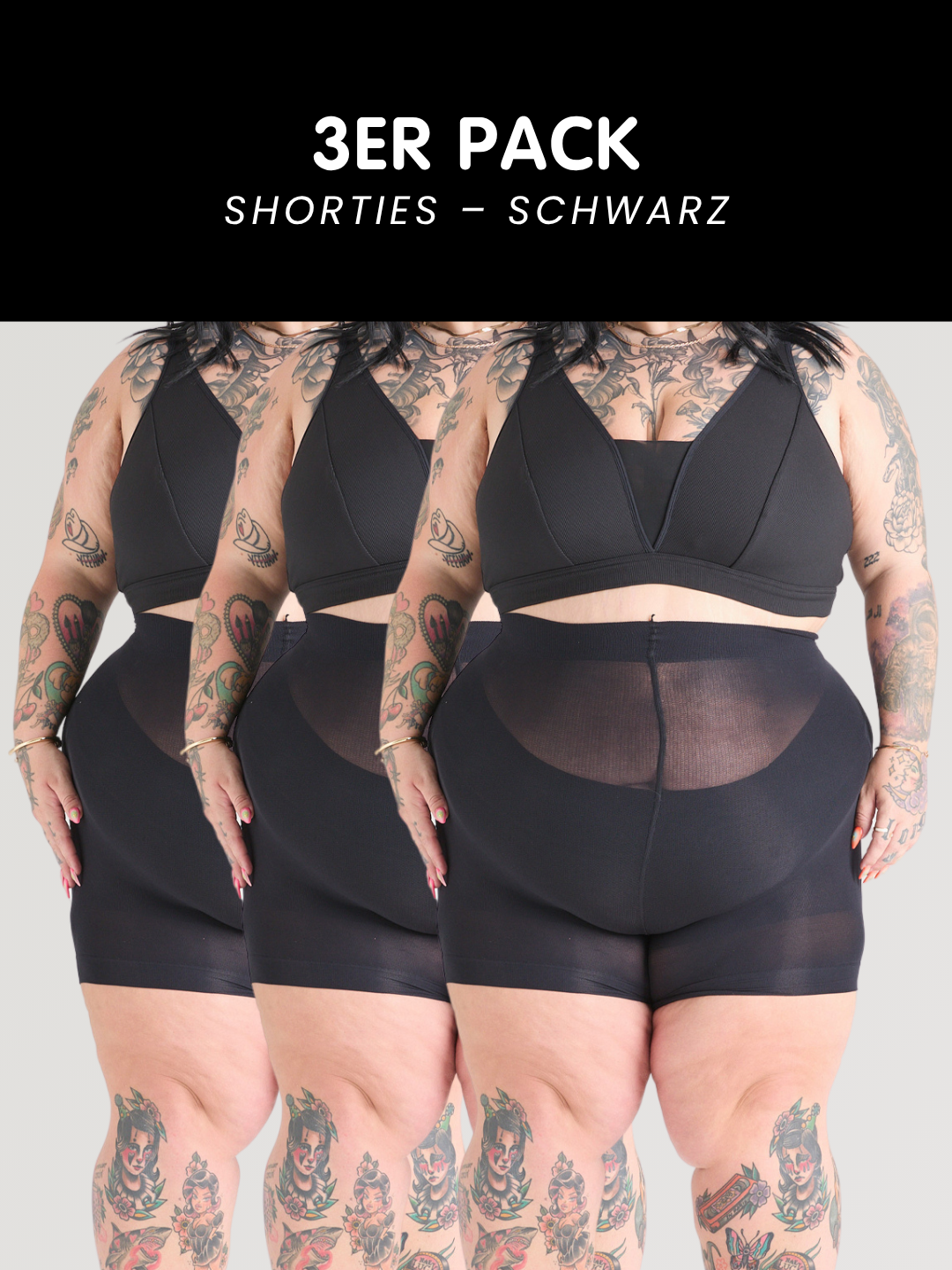 3er-Pack Black Bundle – Stay Cool Shorties