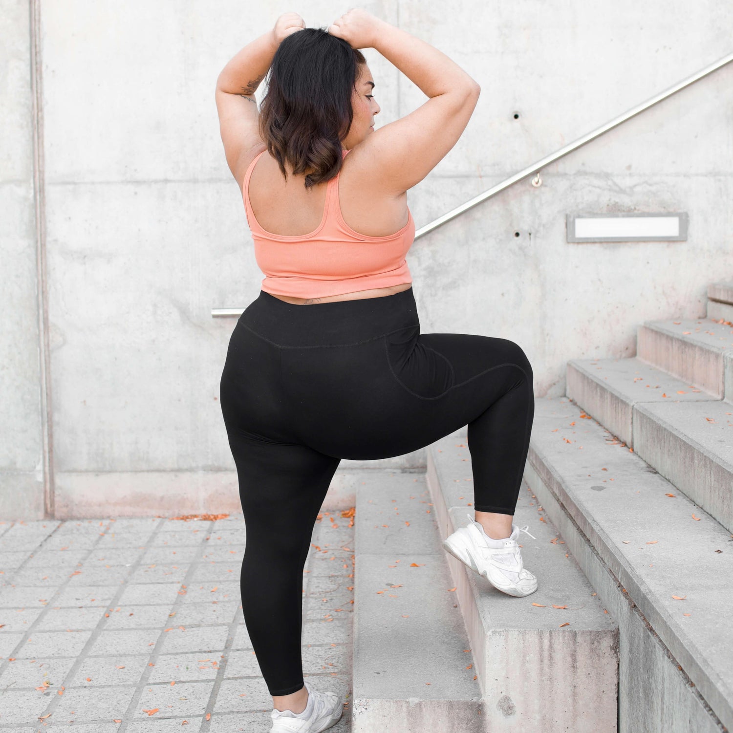 Squat-sichere - 7/8 Leggings - Schwarz