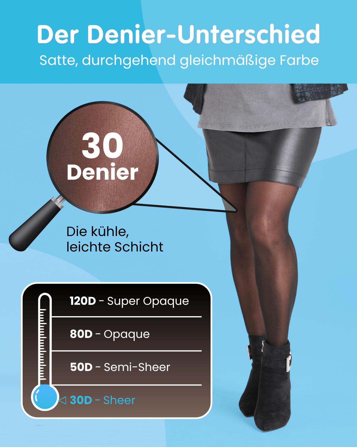 30 Denier Halo Feinstrumpfhosen - Glow