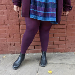 120 Den Strumpfhose in Plum