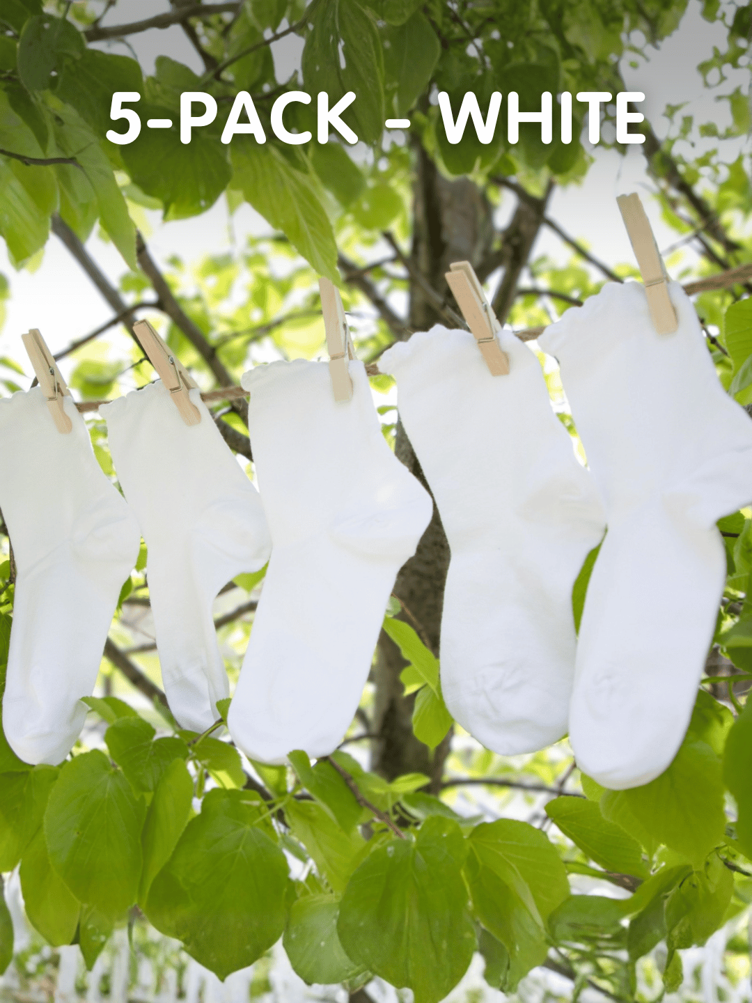 Ultimative Bambus-Knöchelsocken - 5er-Pack in Weiß