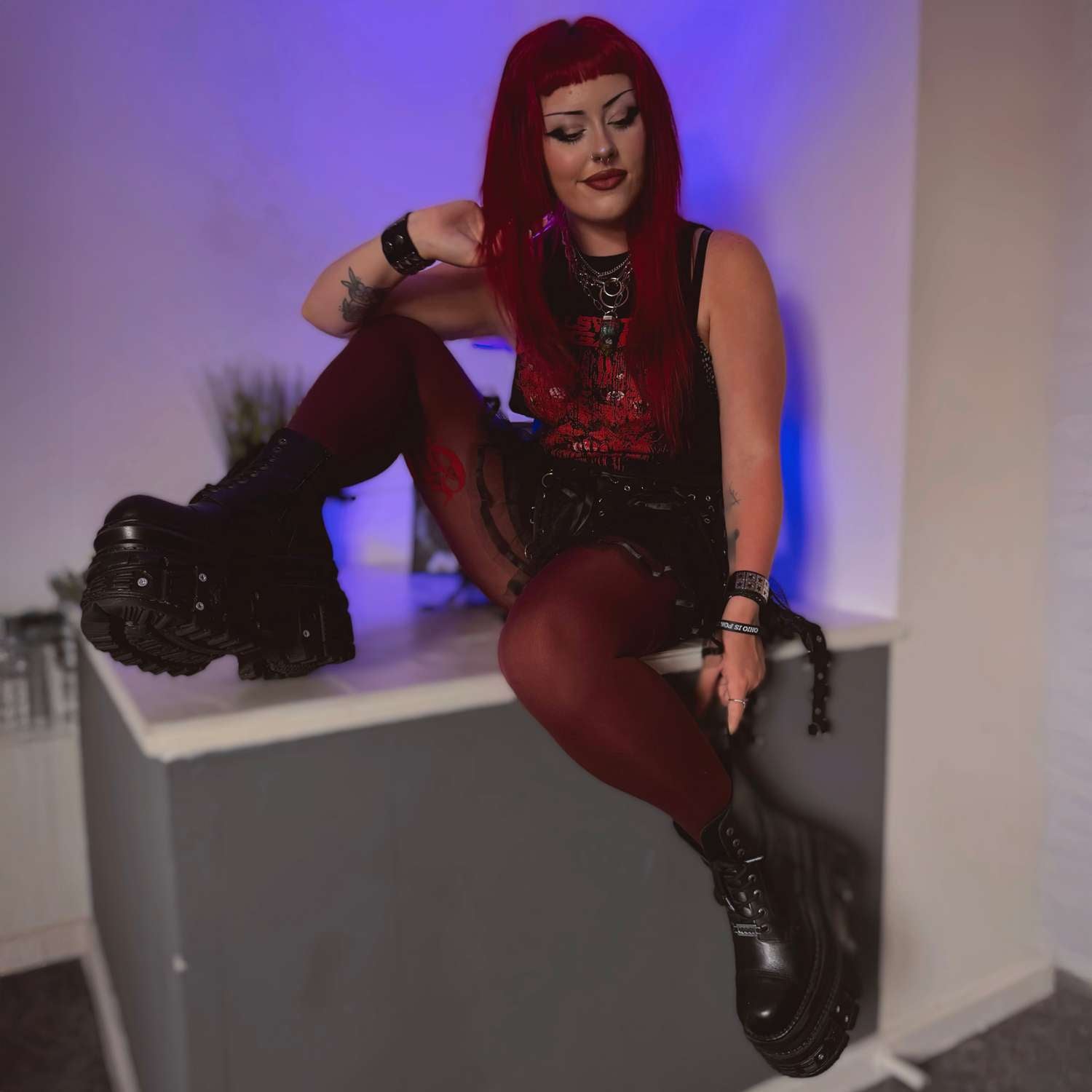 80 Den Ouvert-Strumpfhose – Bad Girl – Devotion