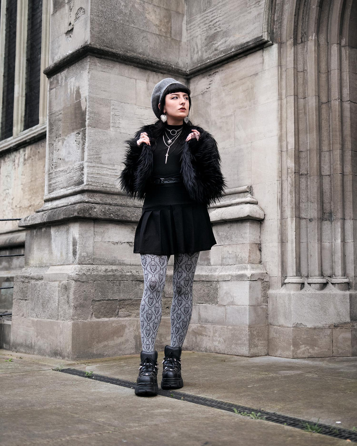 Yule Regret It Strumpfhose - Grey