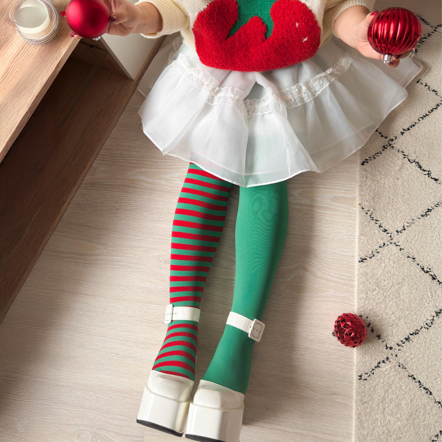 Weihnachts-Strumpfhose - Duo Elf