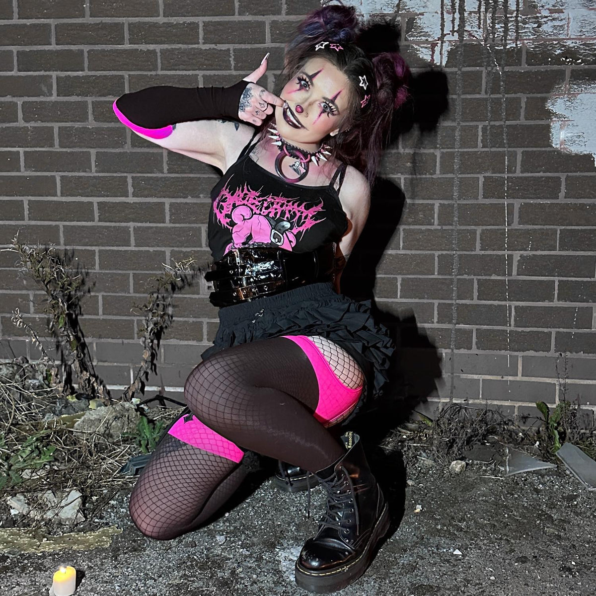 Neon-Strumpfhose in Strumpf-Optik – Totally Bitchin