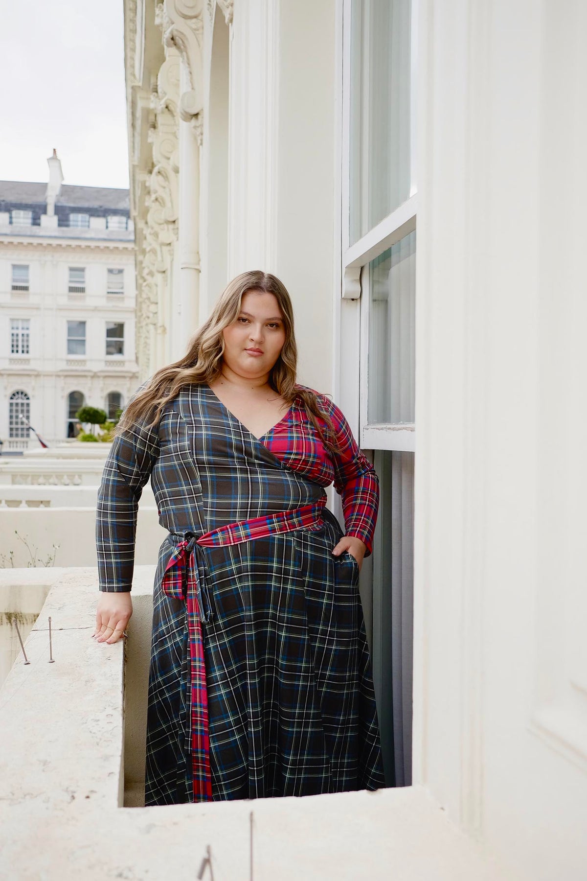 Jura Duo Plaid Wickeltop - Red / Green