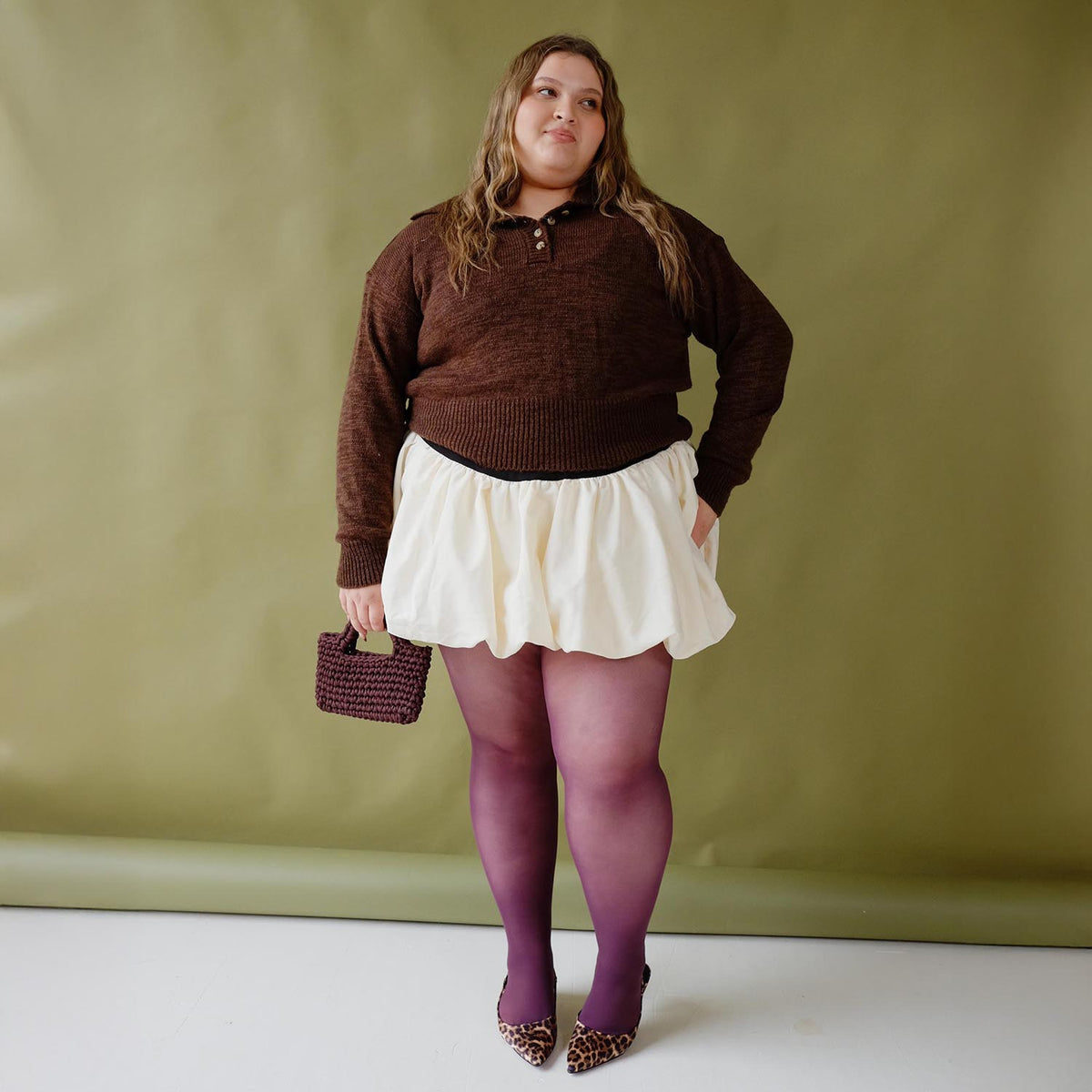 30 Denier Feinstrumpfhosen - Plum