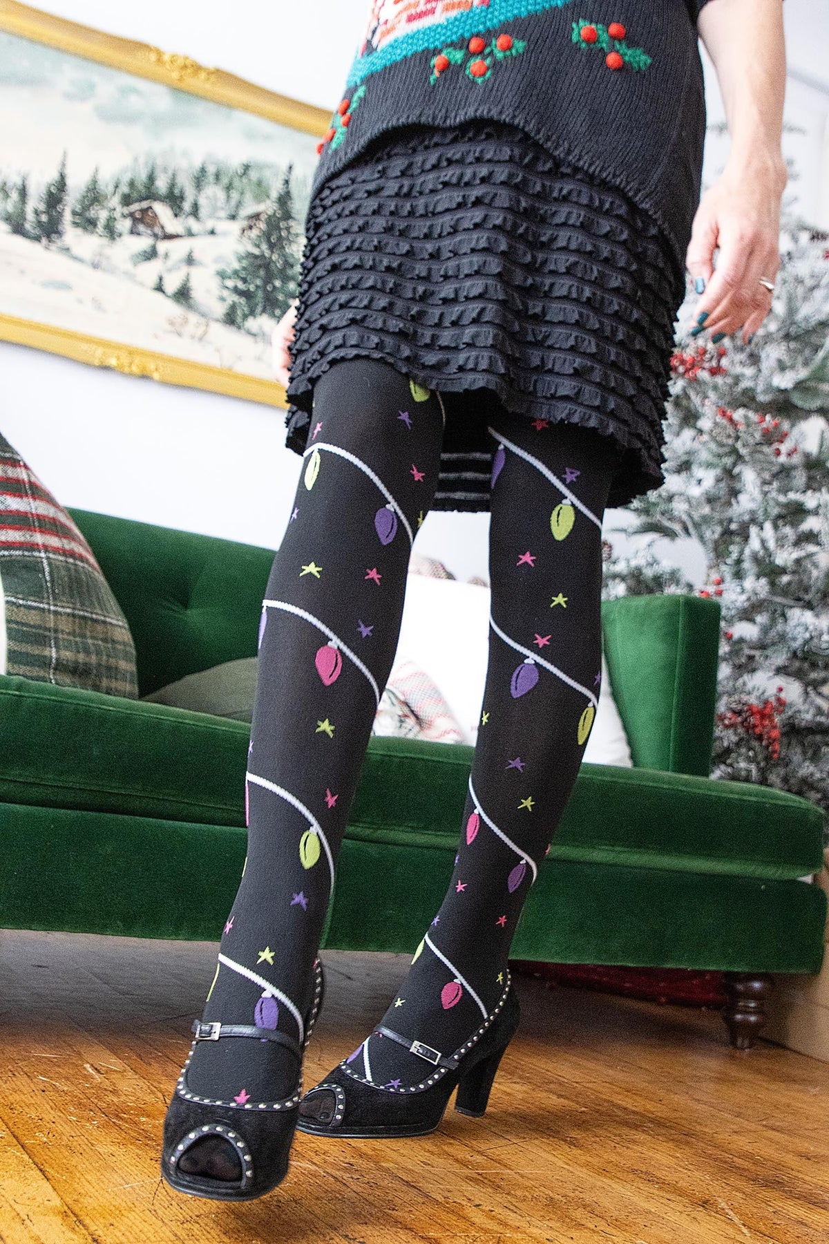 Glow Getter Strumpfhose - Black