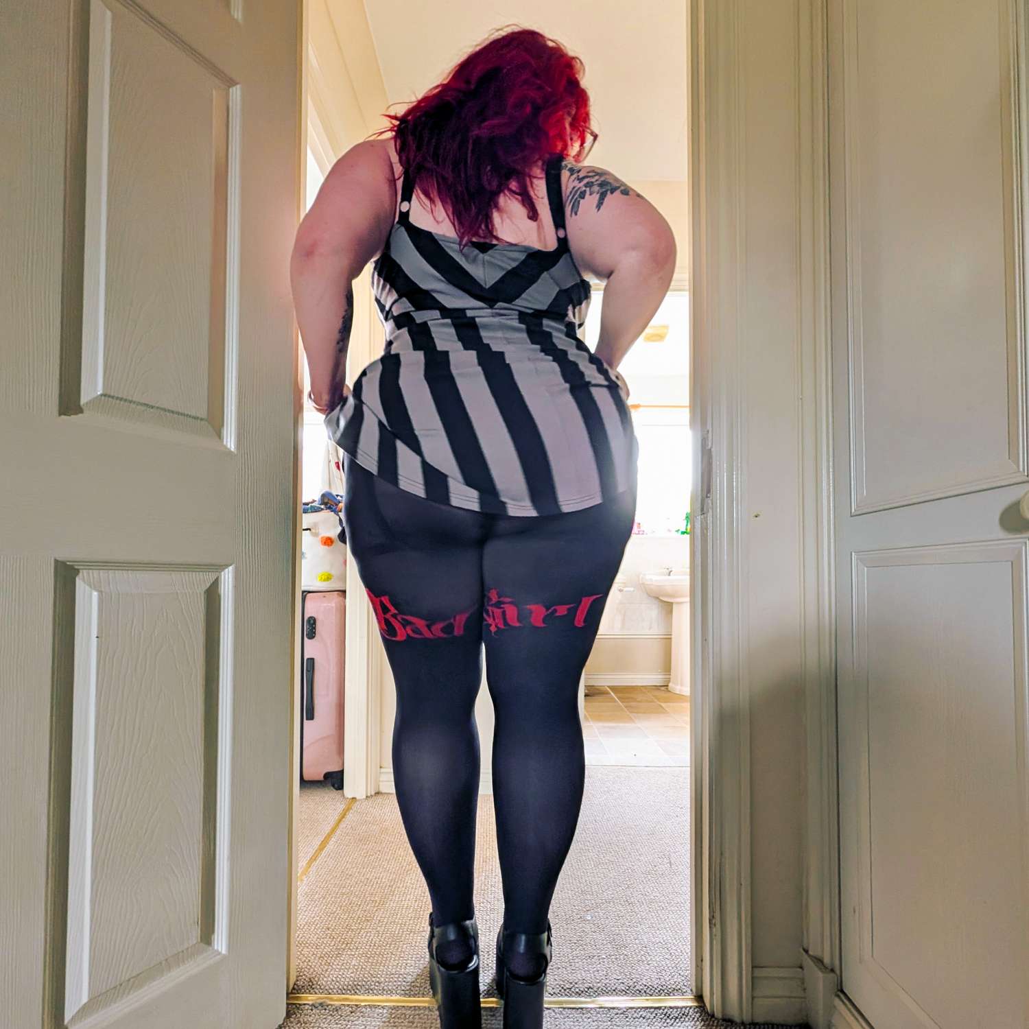 80 Den Ouvert-Strumpfhose – Bad Girl – Schwarz
