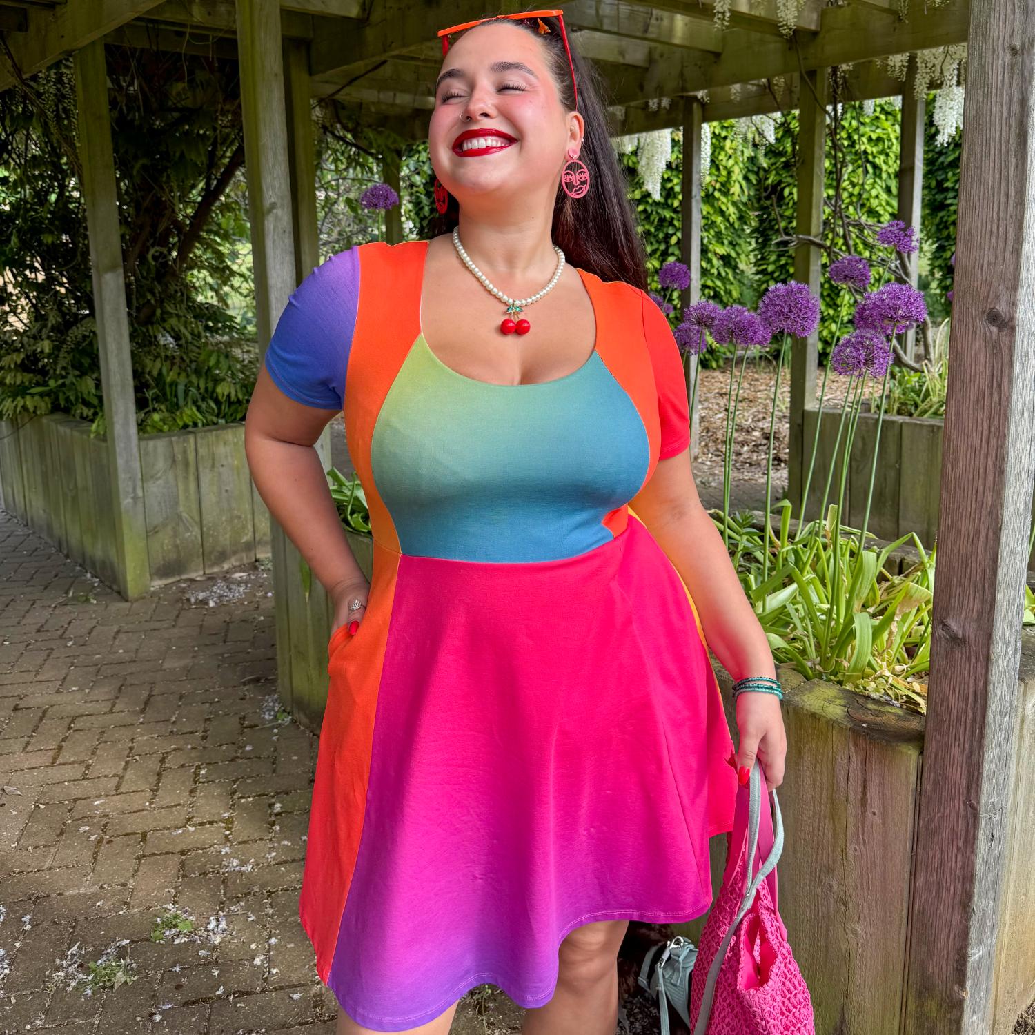 A-Linien-Minikleid „Vanessa“ – Rainbow