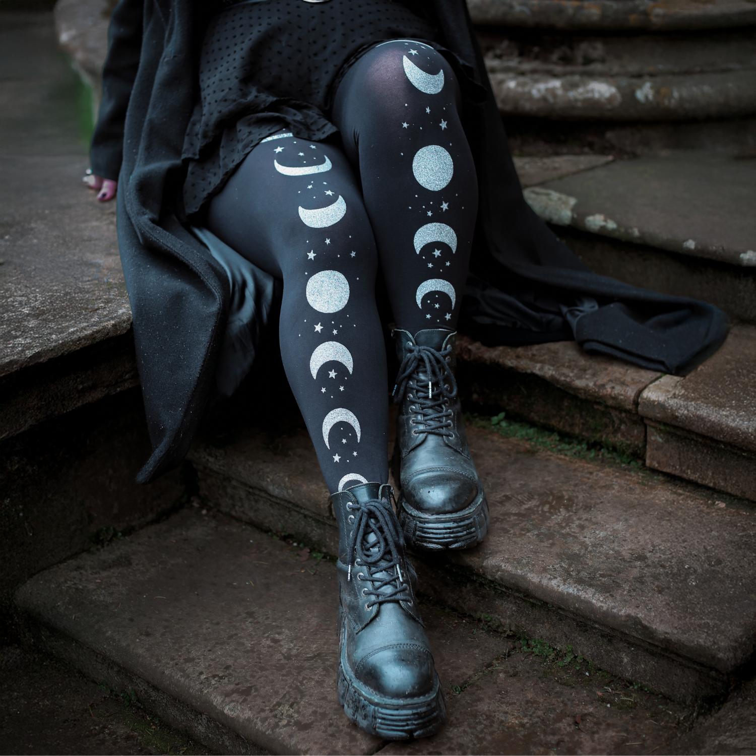 80 Den Blickdichte Strumpfhose - Moon Phases