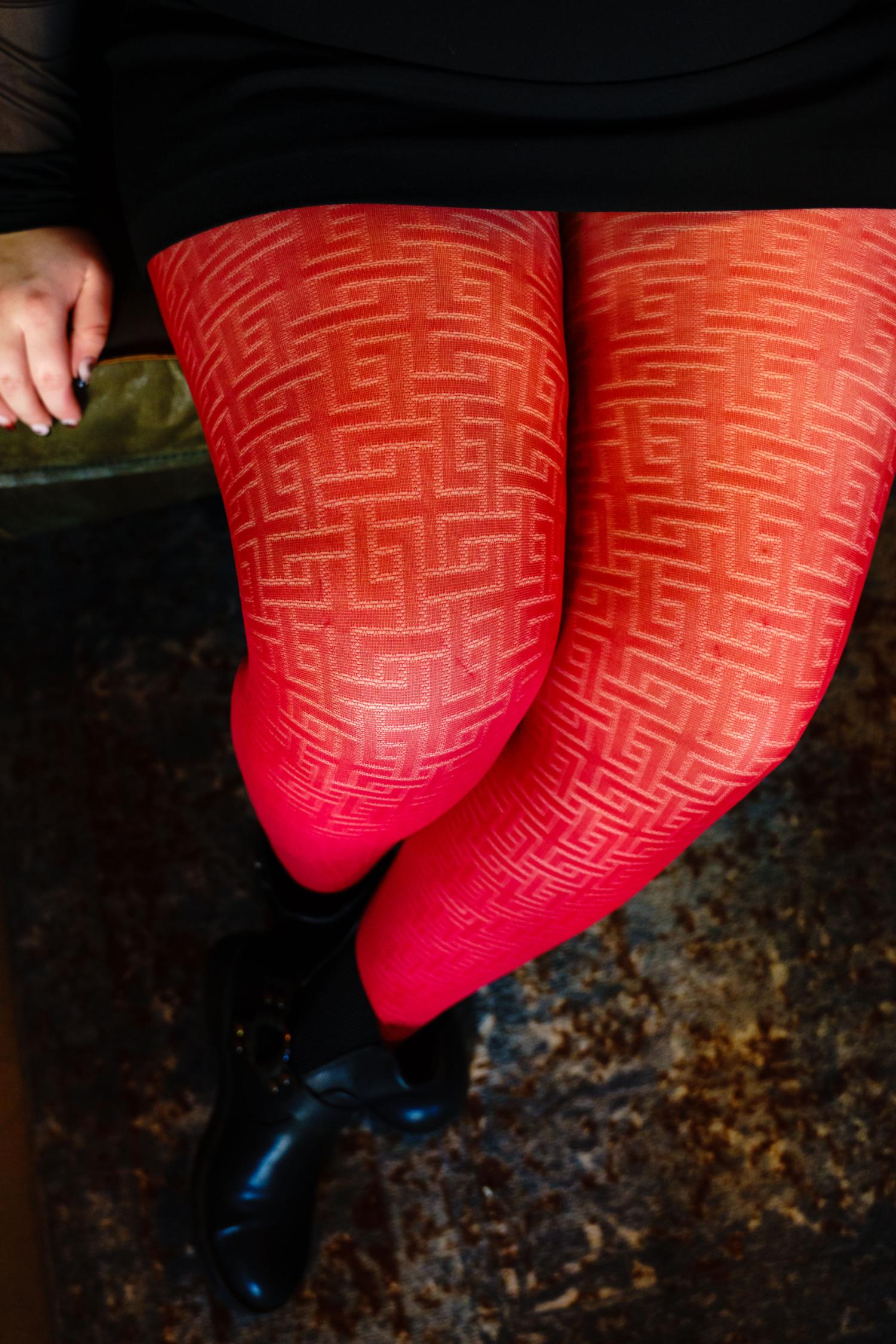 Netzstrumpfhose - Traditional Rot