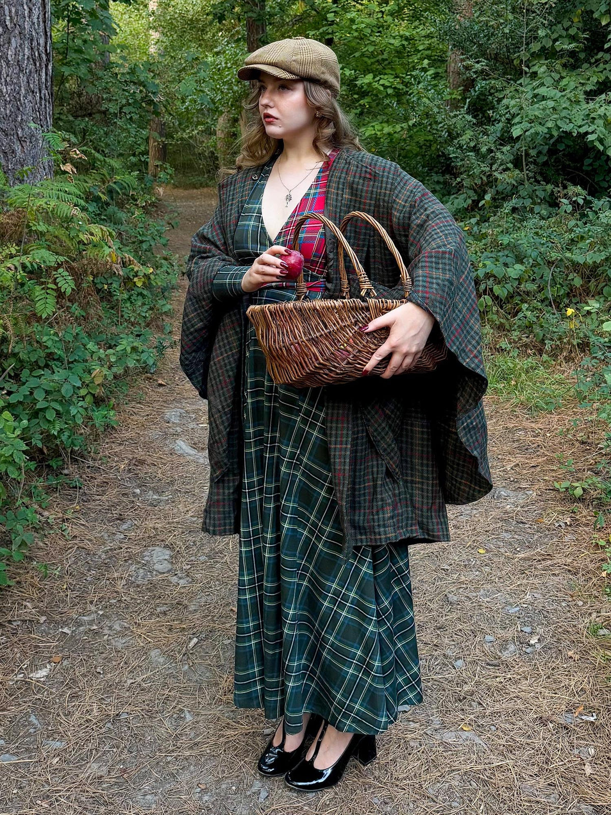 Jura Duo Plaid Wickeltop - Red / Green