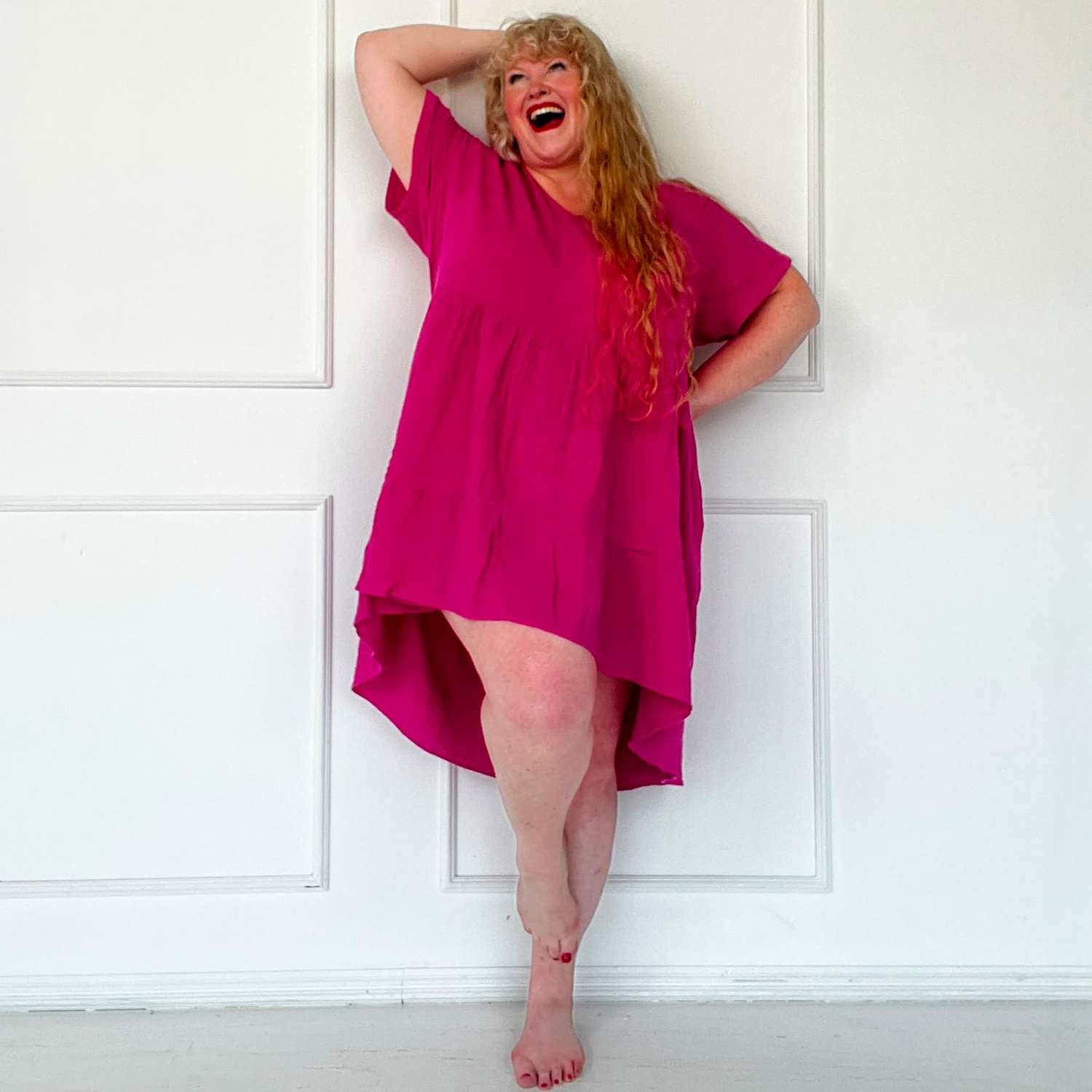 Amrita Kurze Kleid aus Baumwoll-Musselin – Peony