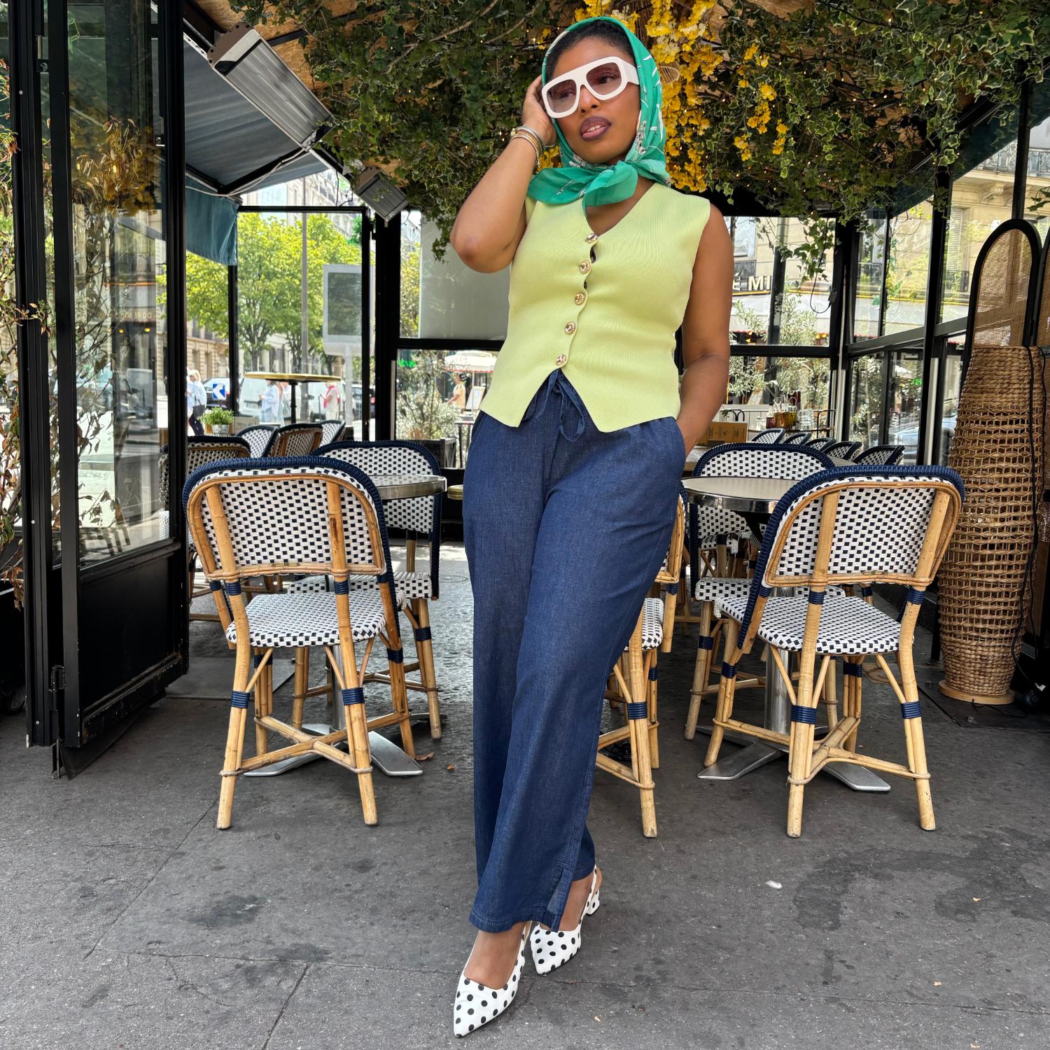 Entspannte Chambray-Hose – Denim