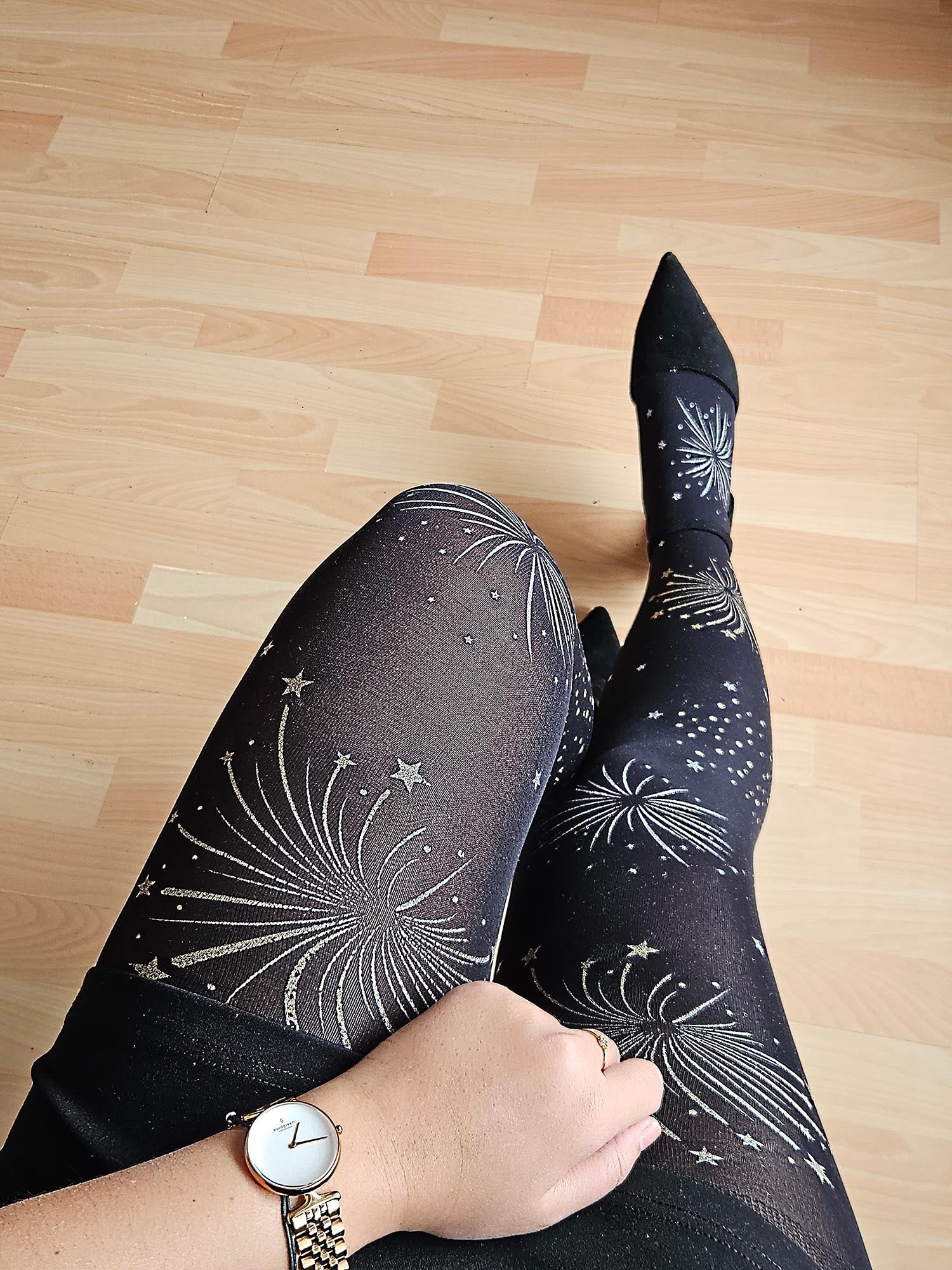 Blickdichte Strumpfhose - Glitzer-Feuerwerk