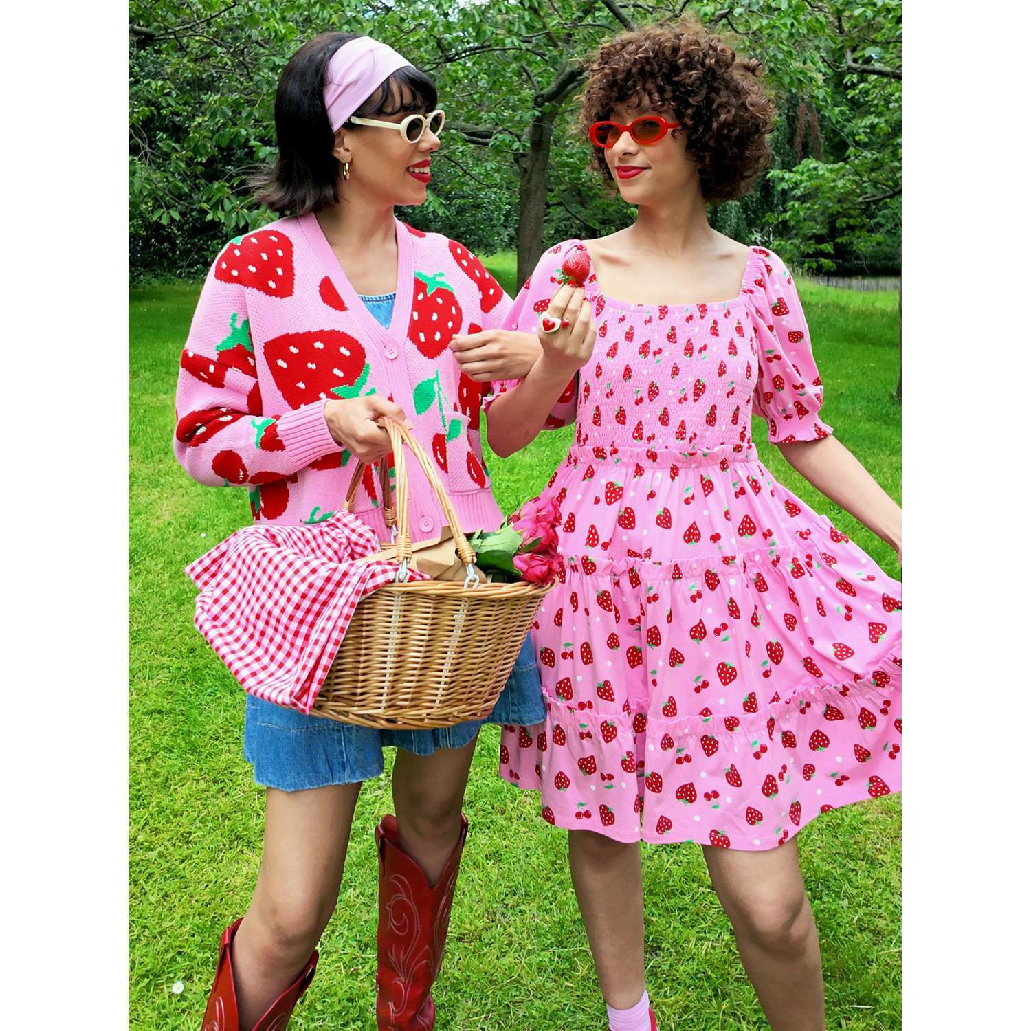 Erdbeer Jersey Minikleid