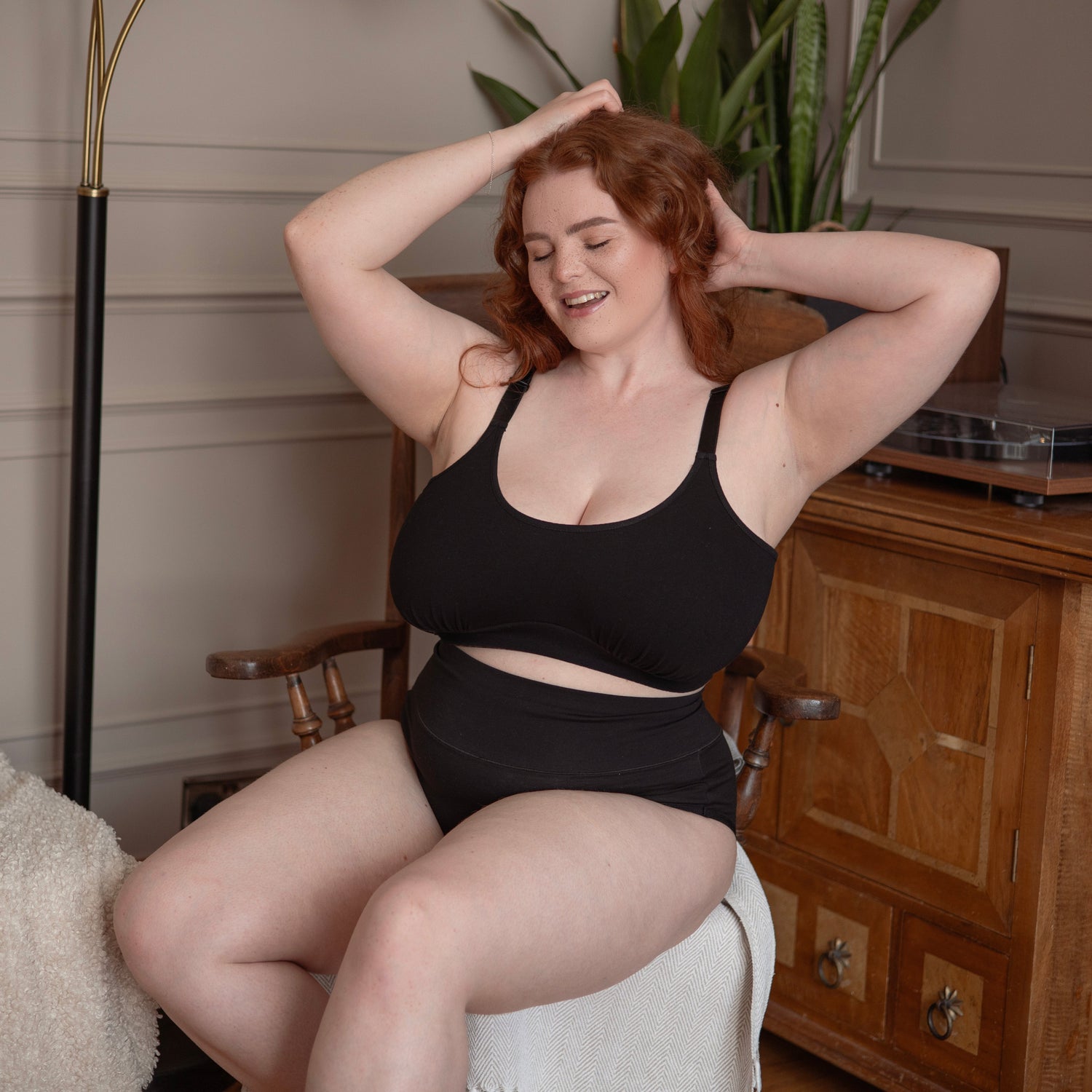 Cotton Comfort Bralette - Schwarz