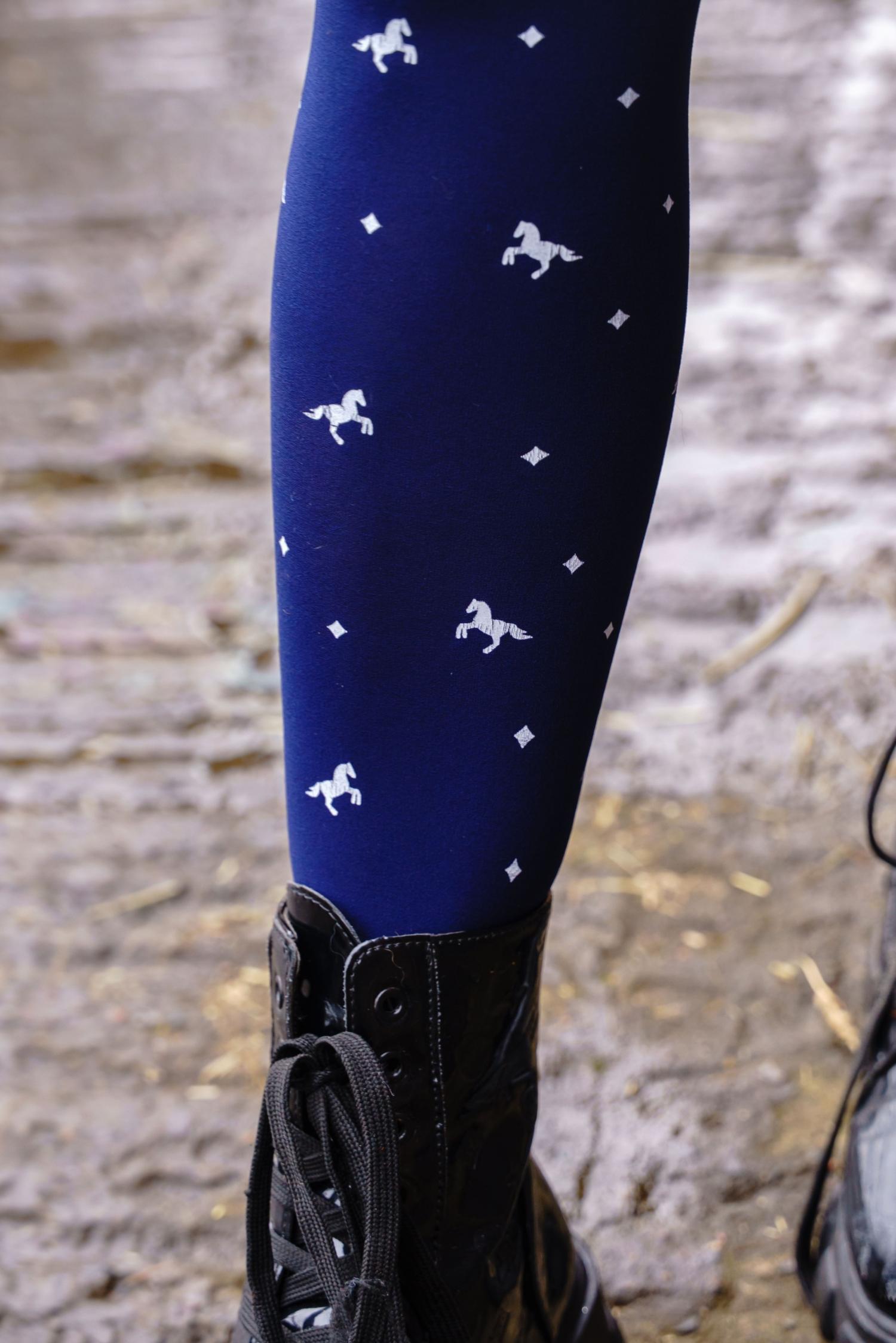 Blickdichte Strumpfhose - Dinky Horses