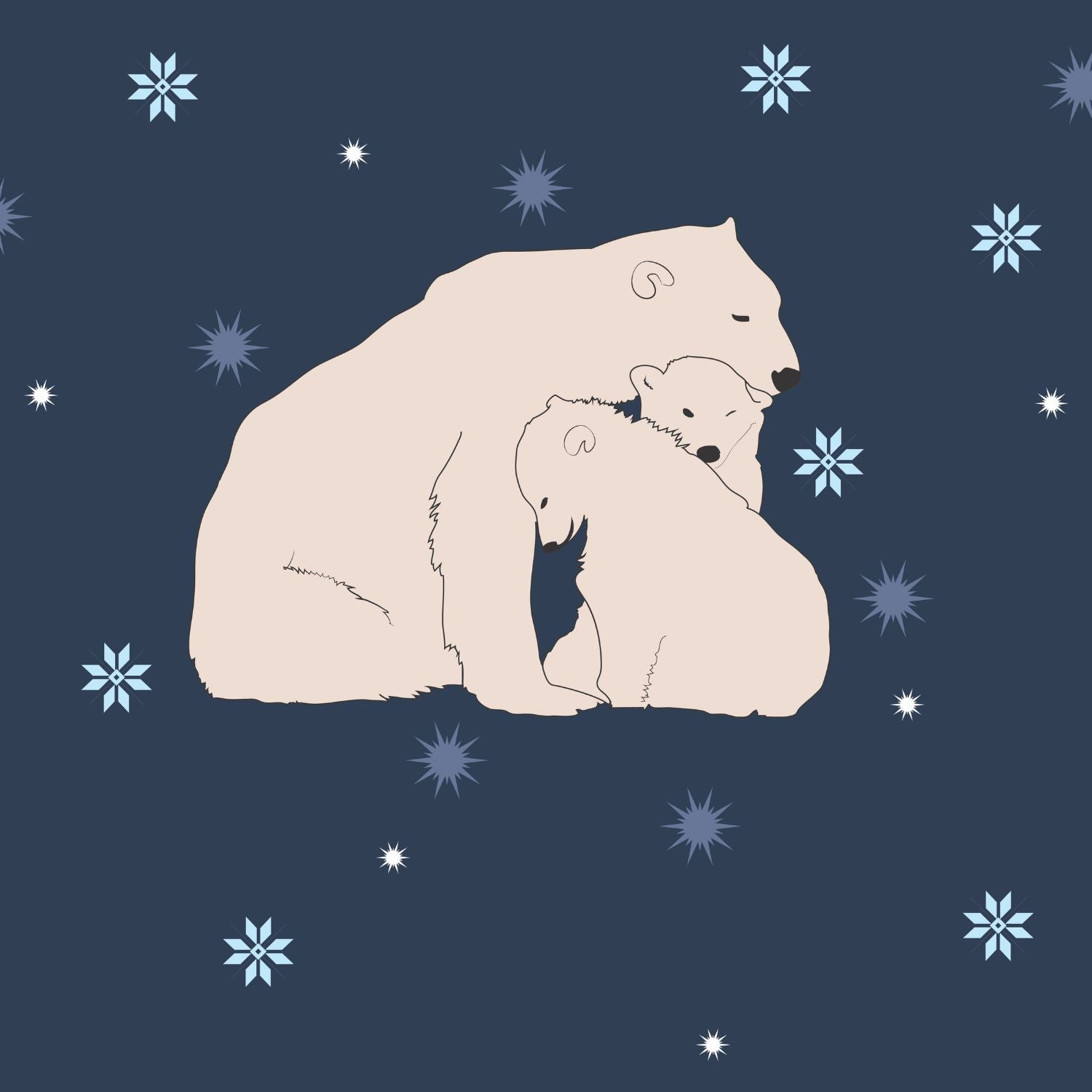 Bio-Baumwolle Kurzes Nachthemd - Polar Snuggles