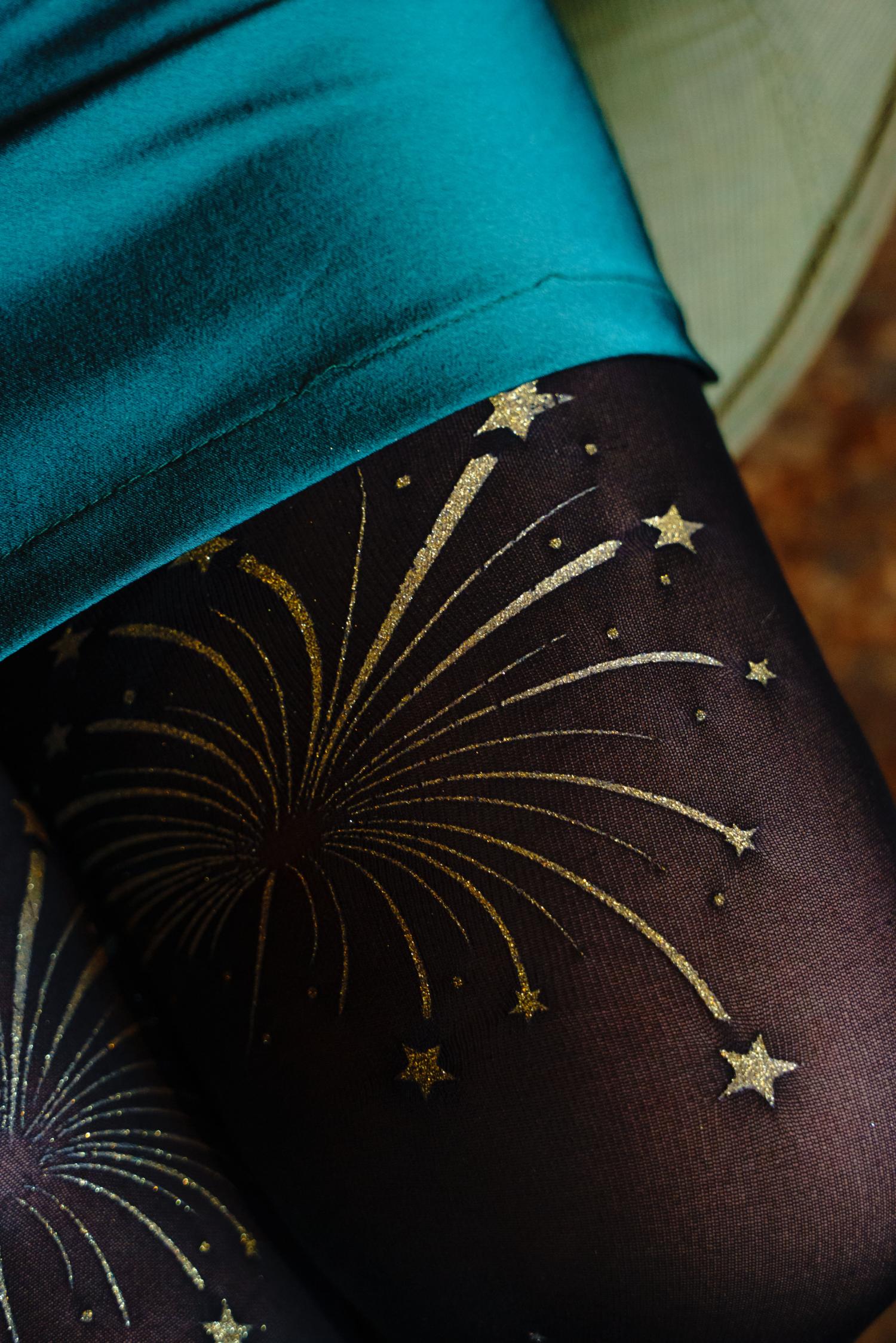 Blickdichte Strumpfhose - Glitzer-Feuerwerk