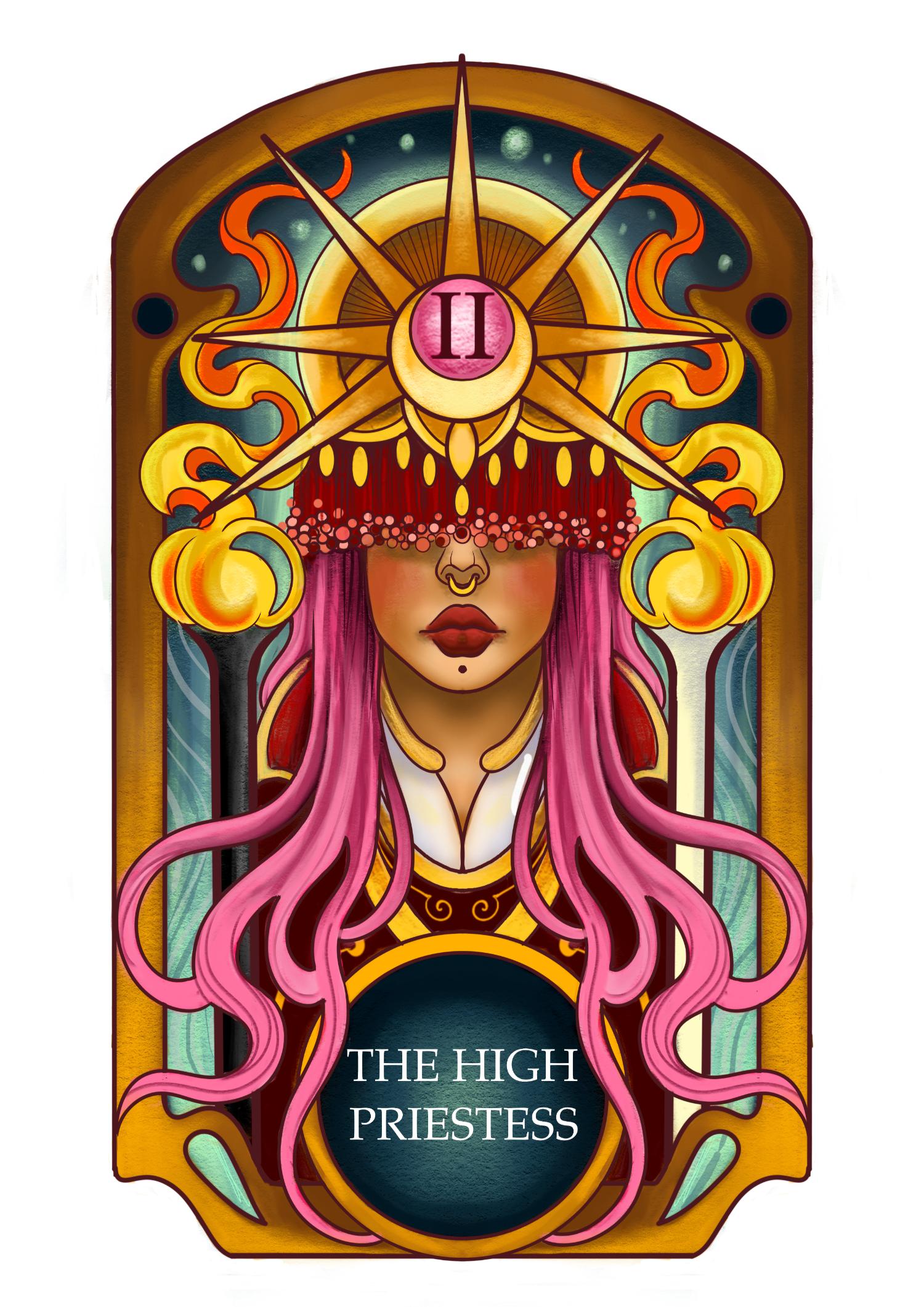 Major Arcana Boxy Tee - II Die Hohepriesterin